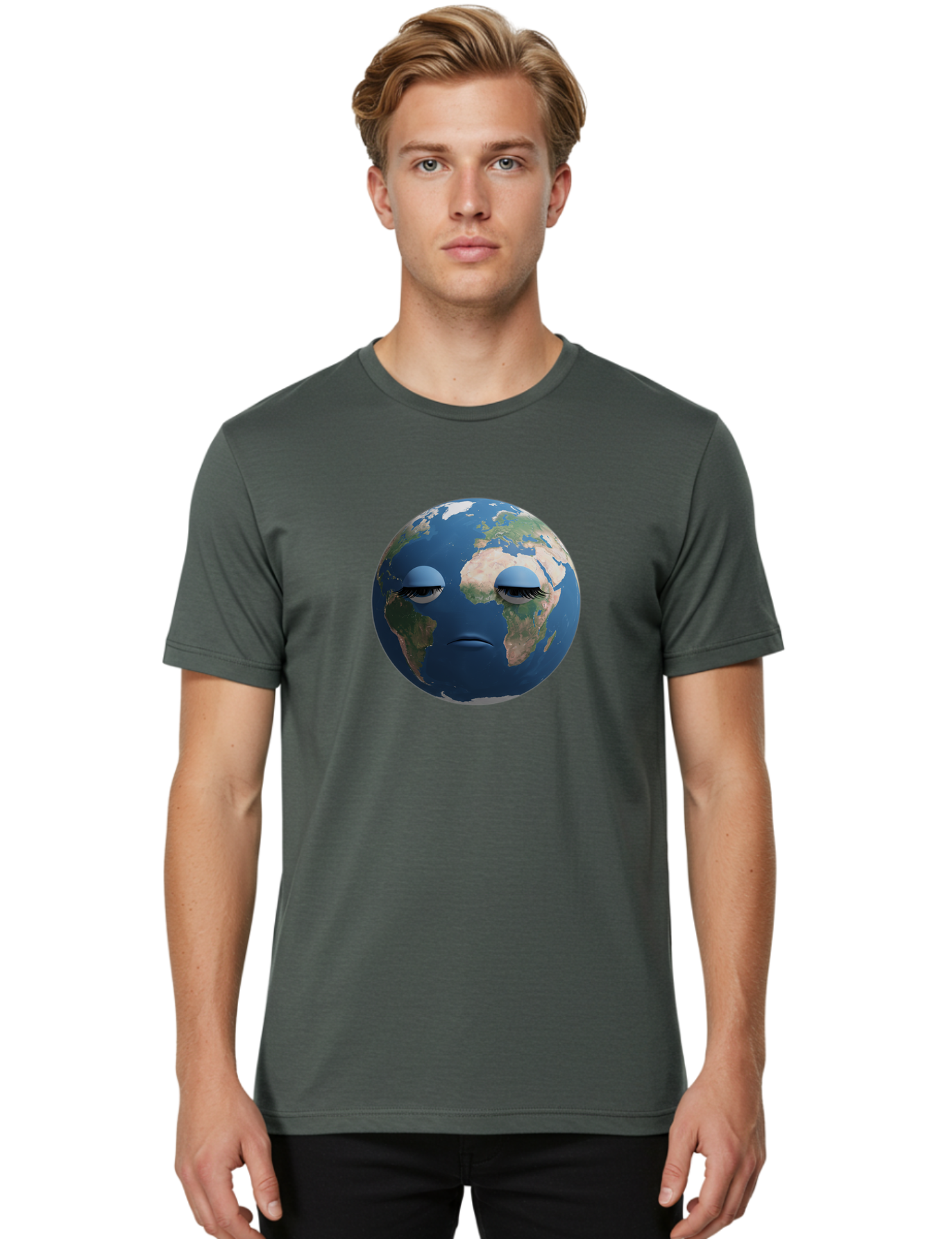 Sad-Earth-1 Men'S Graphic Tee, 100% Cotton, Comfortable Casual Summer Wear, Machine Washable, Vintage Camera, Old Camera, Antique Camera, Black Camera, Classic Photography, Photography Equipment, Nostalgic Device, Film Camera, Camera Art Bao824