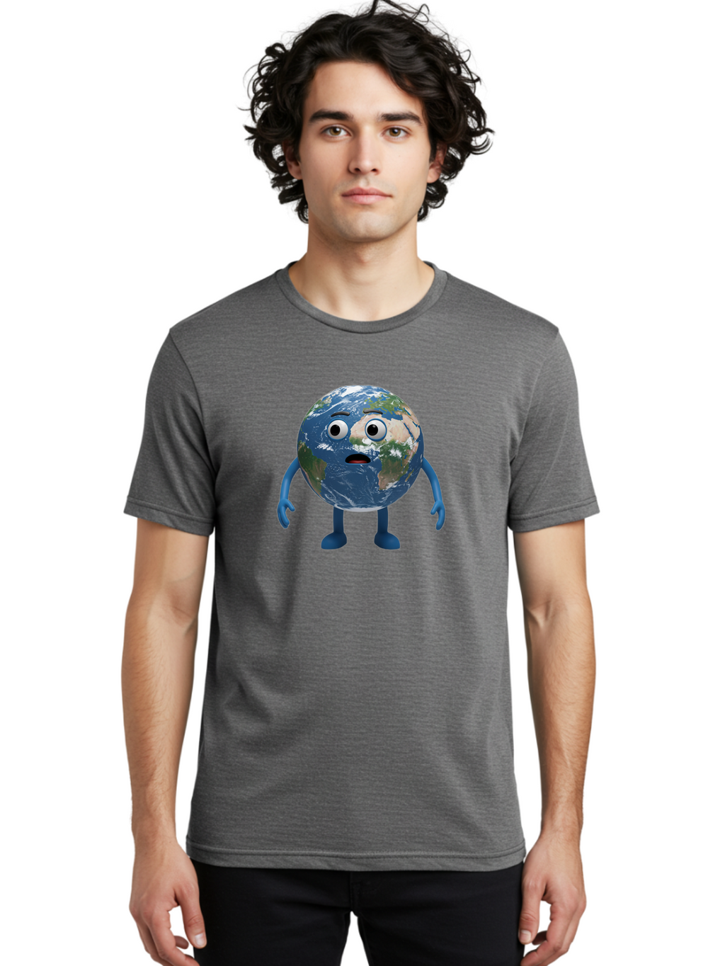 Sad-Earth-Character Men'S Graphic Tee, 100% Cotton, Comfortable Casual Summer Wear, Machine Washable, Vintage Camera, Old Camera, Antique Camera, Black Camera, Classic Photography, Photography Equipment, Nostalgic Device, Film Camera, Bao825