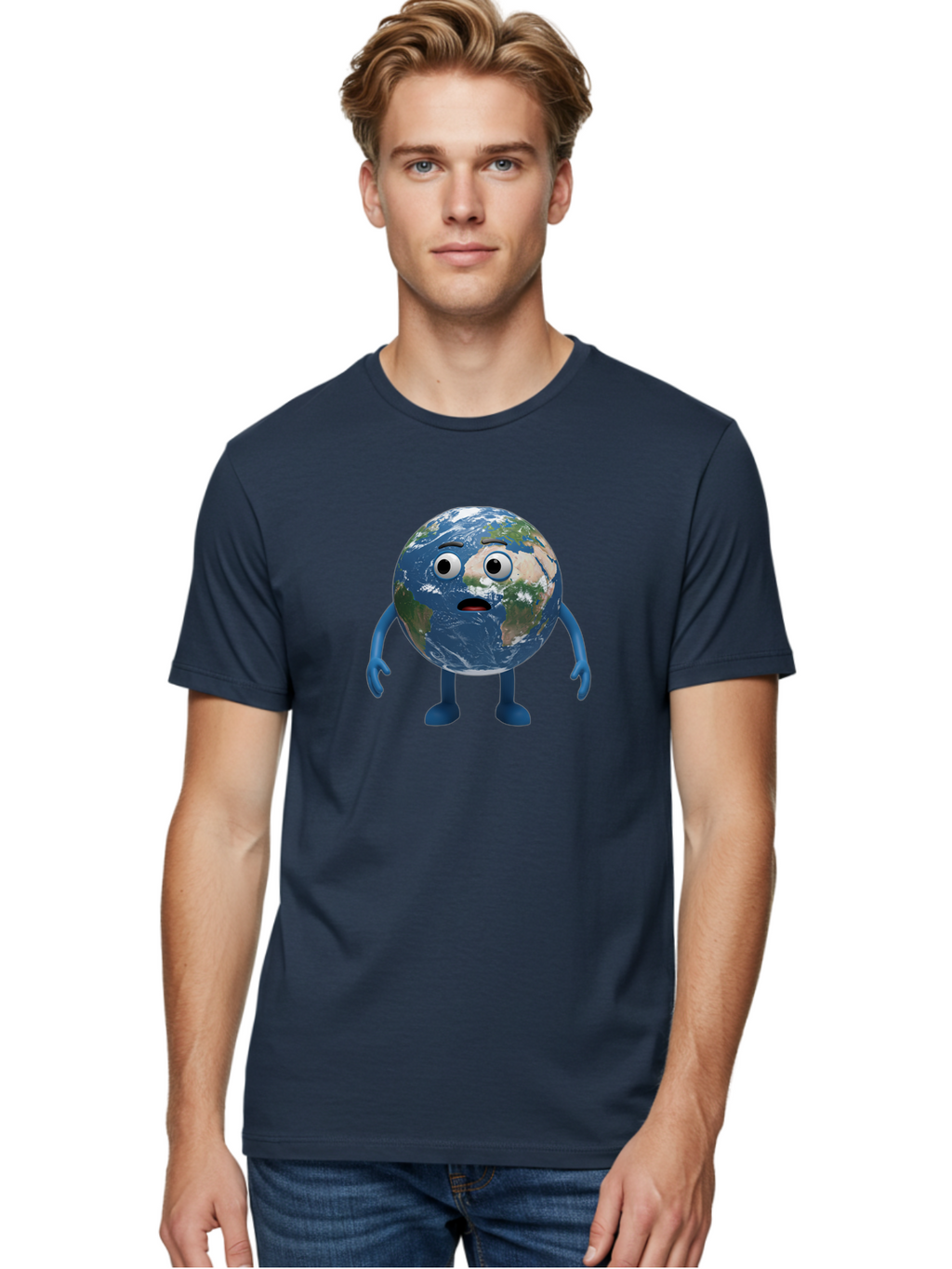 Sad-Earth-Character Men'S Graphic Tee, 100% Cotton, Comfortable Casual Summer Wear, Machine Washable, Vintage Camera, Old Camera, Antique Camera, Black Camera, Classic Photography, Photography Equipment, Nostalgic Device, Film Camera, Bao825