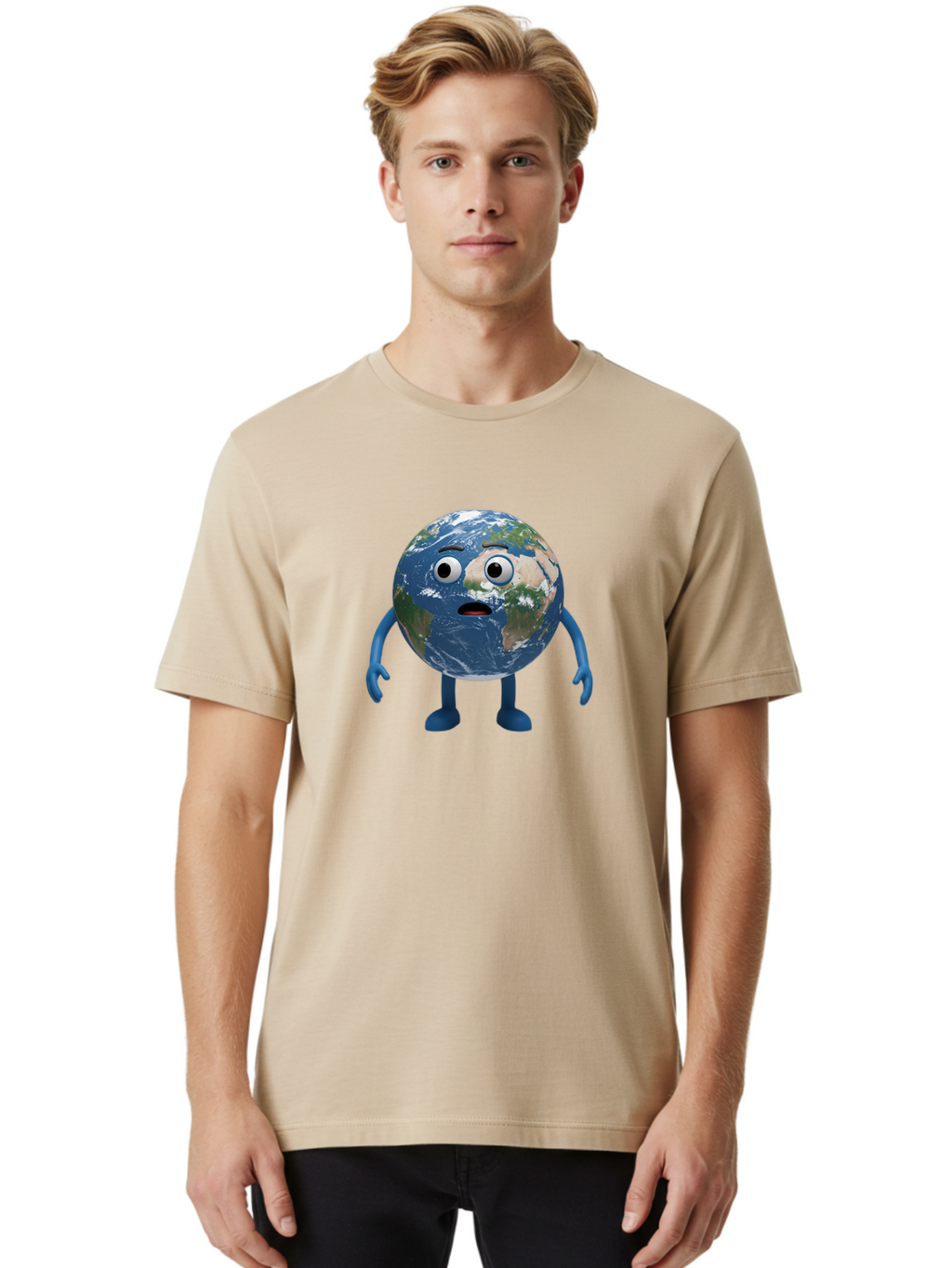 Sad-Earth-Character Men'S Graphic Tee, 100% Cotton, Comfortable Casual Summer Wear, Machine Washable, Vintage Camera, Old Camera, Antique Camera, Black Camera, Classic Photography, Photography Equipment, Nostalgic Device, Film Camera, Bao825