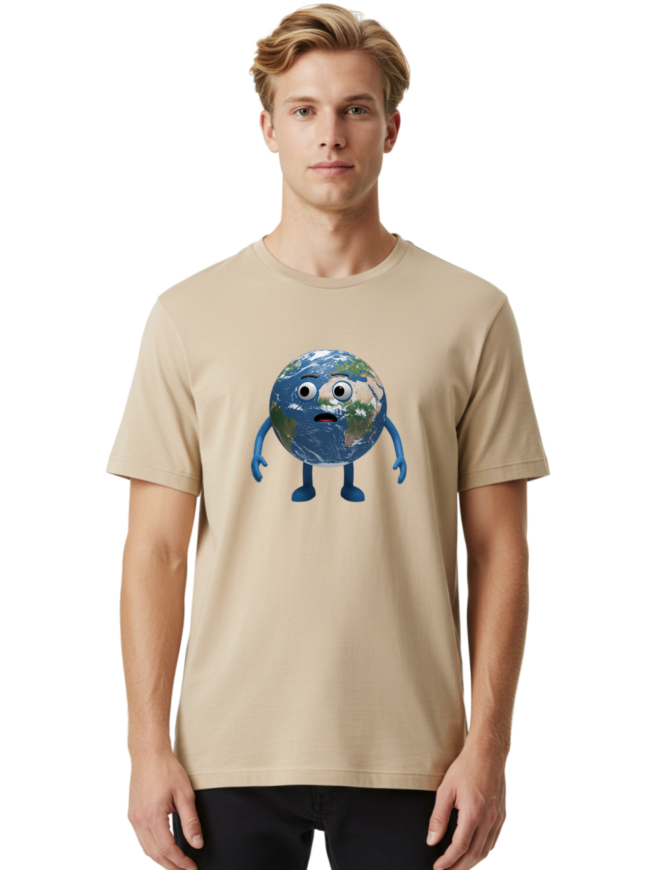 Sad-Earth-Character Men'S Graphic Tee, 100% Cotton, Comfortable Casual Summer Wear, Machine Washable, Vintage Camera, Old Camera, Antique Camera, Black Camera, Classic Photography, Photography Equipment, Nostalgic Device, Film Camera, Bao825