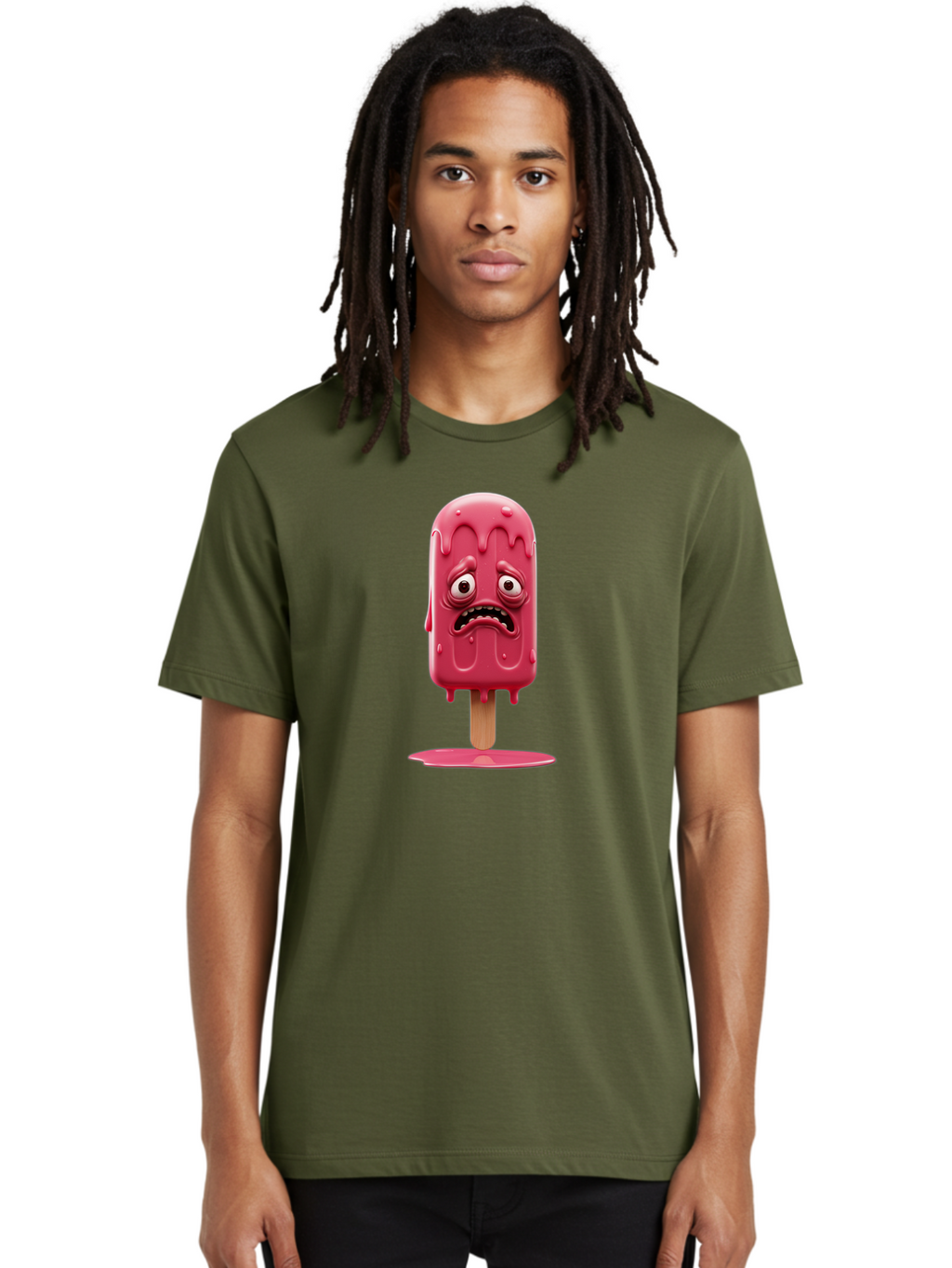 Sad-Ice-Cream-1 Men'S Graphic Tee, 100% Cotton, Comfortable Casual Summer Wear, Machine Washable, Vintage Camera, Old Camera, Antique Camera, Black Camera, Classic Photography, Photography Equipment, Nostalgic Device, Film Camera, Camera Art Bao828