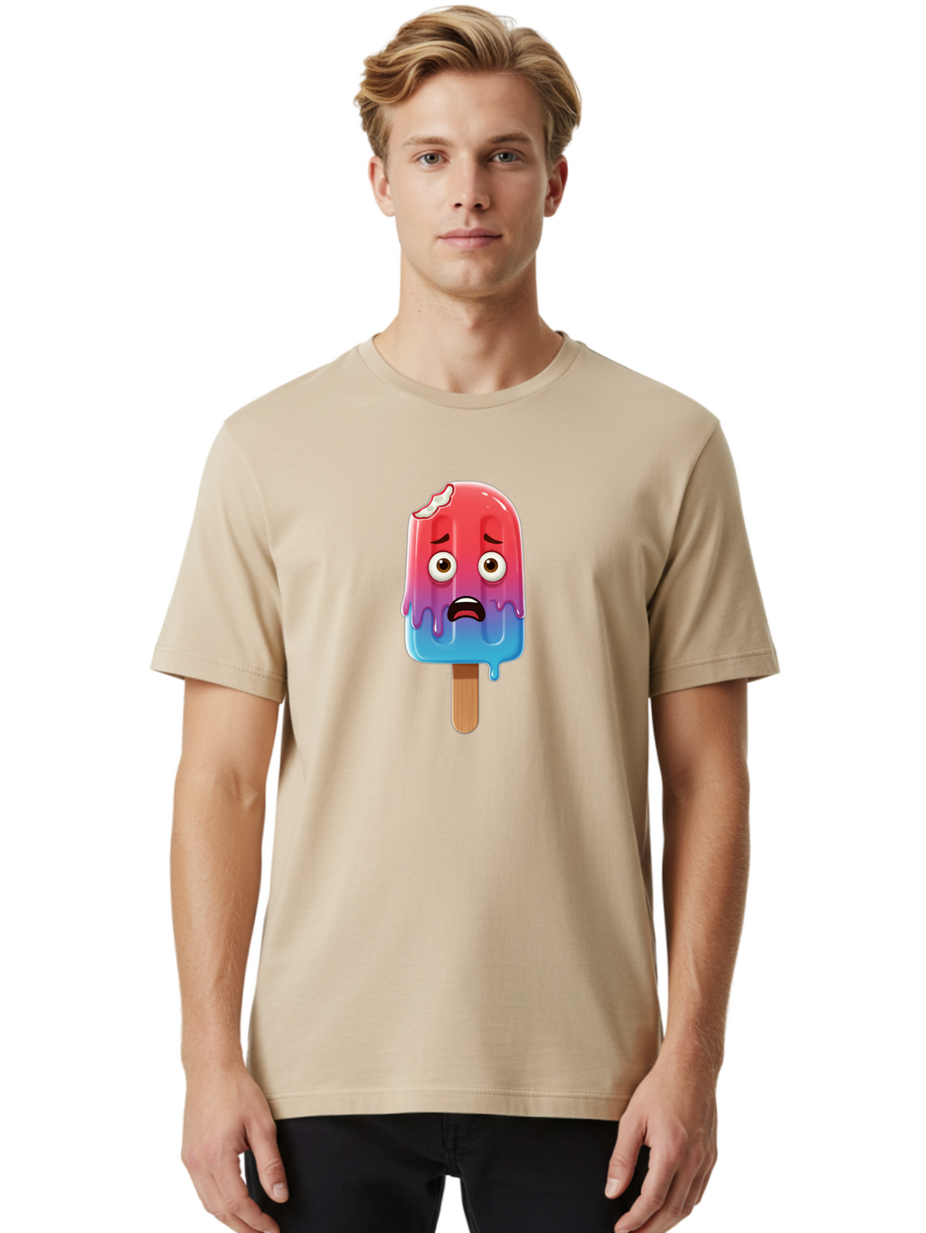 Sad-Ice-Cream Men'S Graphic Tee, 100% Cotton, Comfortable Casual Summer Wear, Machine Washable, Vintage Camera, Old Camera, Antique Camera, Black Camera, Classic Photography, Photography Equipment, Nostalgic Device, Film Camera, Camera Art Bao829
