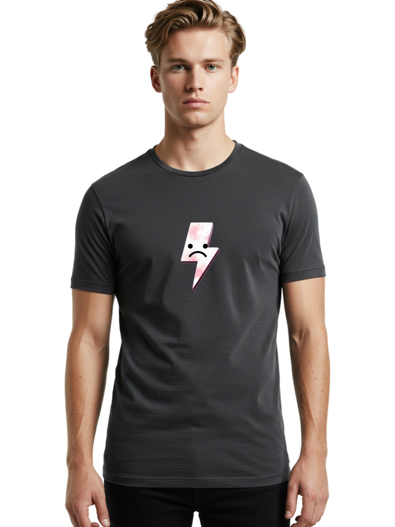 Sad-Lightning-Bolt Men'S Graphic Tee, 100% Cotton, Comfortable Casual Summer Wear, Machine Washable, Vintage Camera, Old Camera, Antique Camera, Black Camera, Classic Photography, Photography Equipment, Nostalgic Device, Film Camera, Bao833
