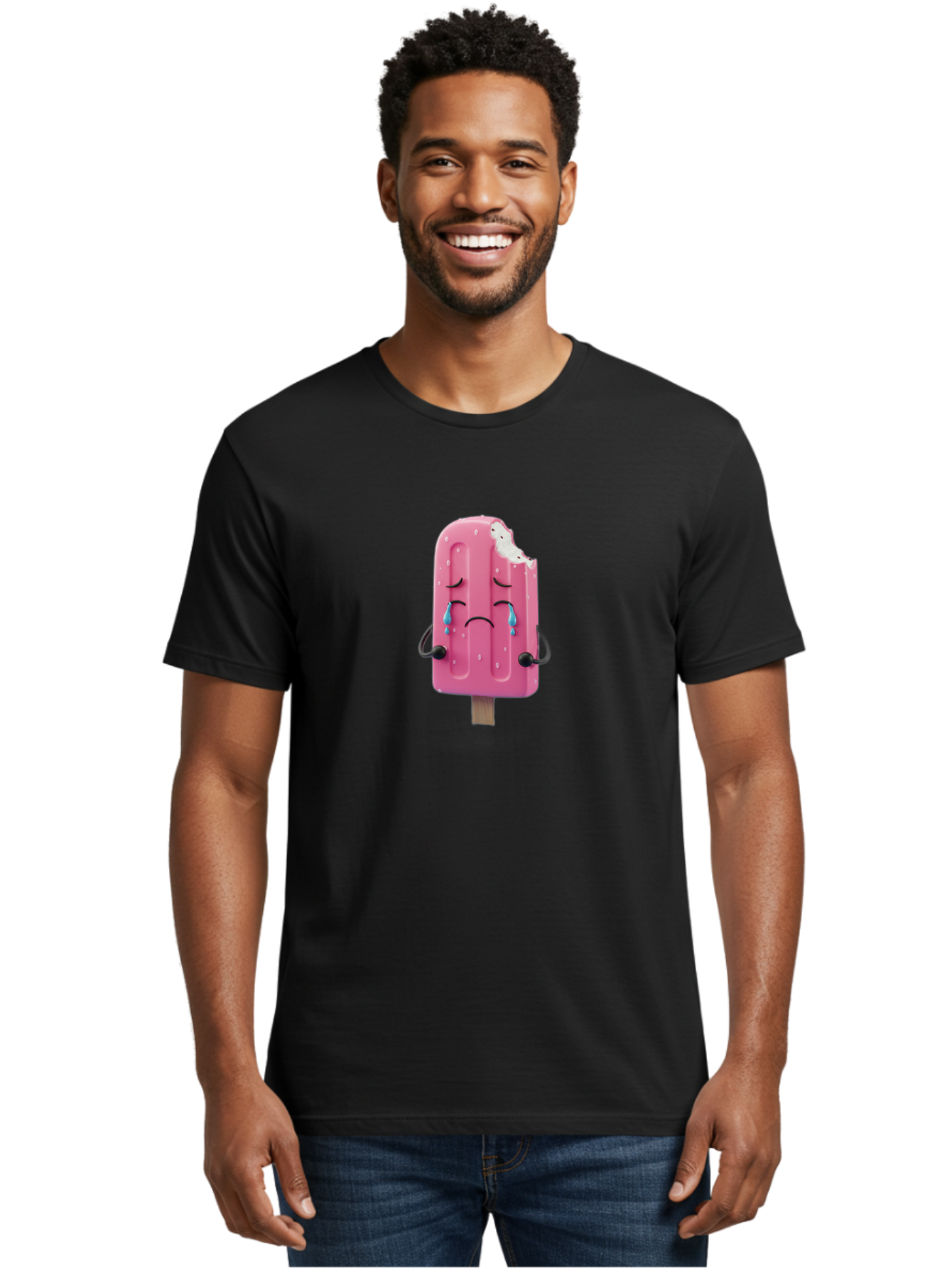 Sad-Pink-Ice-Cream Men'S Graphic Tee, 100% Cotton, Comfortable Casual Summer Wear, Machine Washable, Vintage Camera, Old Camera, Antique Camera, Black Camera, Classic Photography, Photography Equipment, Nostalgic Device, Film Camera, Bao835