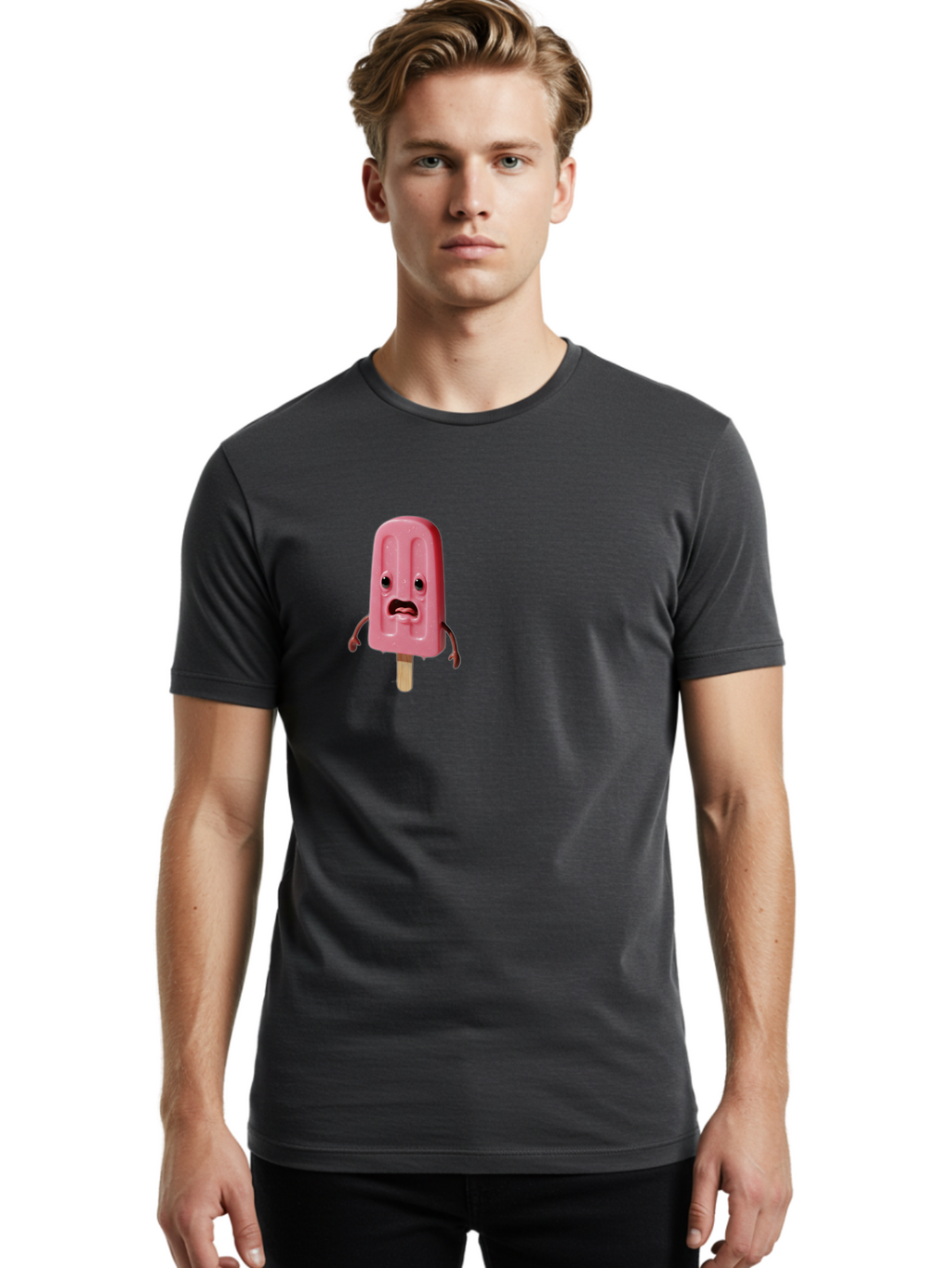 Sad-Pink-Popsicle Men'S Graphic Tee, 100% Cotton, Comfortable Casual Summer Wear, Machine Washable, Vintage Camera, Old Camera, Antique Camera, Black Camera, Classic Photography, Photography Equipment, Nostalgic Device, Film Camera, Camera Art Bao836