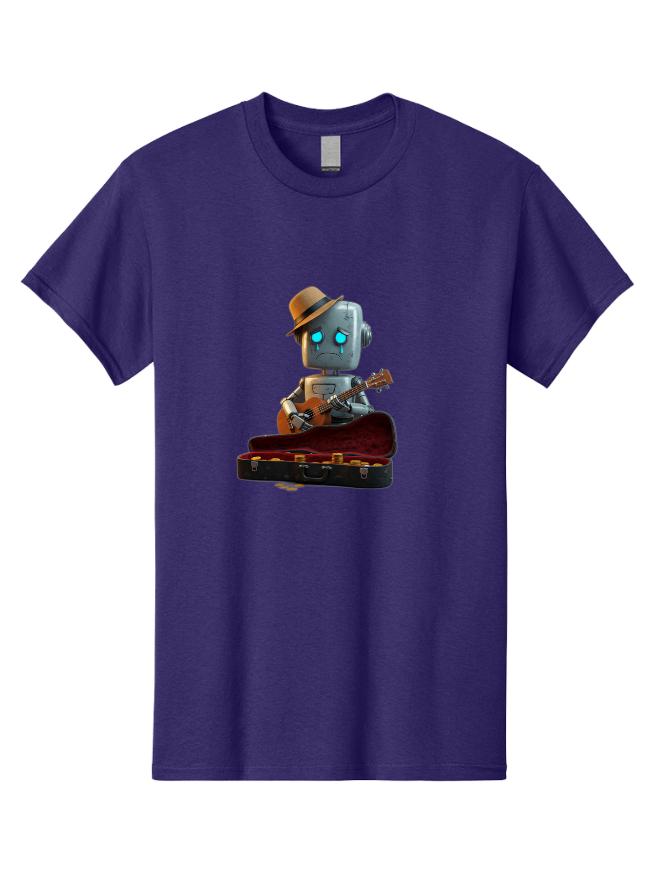 Sad-Robot-Musician Men'S Graphic Tee, 100% Cotton, Comfortable Casual Summer Wear, Machine Washable, Vintage Camera, Old Camera, Antique Camera, Black Camera, Classic Photography, Photography Equipment, Nostalgic Device, Film Camera, Bao837