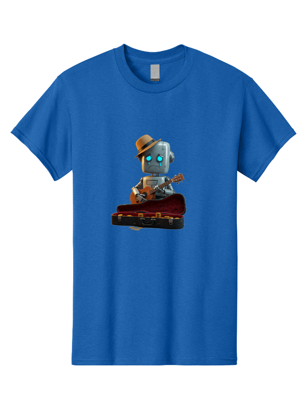 Sad-Robot-Musician Men'S Graphic Tee, 100% Cotton, Comfortable Casual Summer Wear, Machine Washable, Vintage Camera, Old Camera, Antique Camera, Black Camera, Classic Photography, Photography Equipment, Nostalgic Device, Film Camera, Bao837