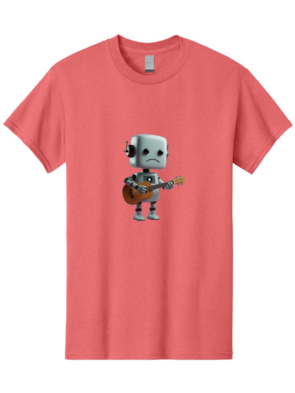 Sad-Robot-With-Guitar-1 Men'S Graphic Tee, 100% Cotton, Comfortable Casual Summer Wear, Machine Washable, Vintage Camera, Old Camera, Antique Camera, Black Camera, Classic Photography, Photography Equipment, Nostalgic Device, Film Camera, Bao839