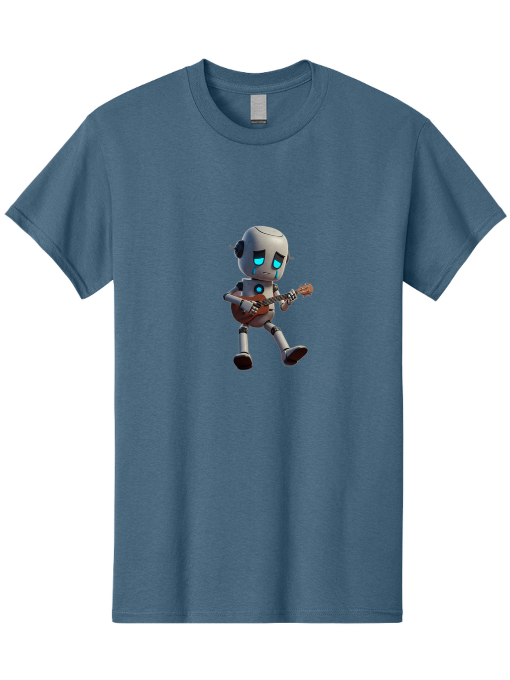 Sad-Robot-With-Guitar Men'S Graphic Tee, 100% Cotton, Comfortable Casual Summer Wear, Machine Washable, Vintage Camera, Old Camera, Antique Camera, Black Camera, Classic Photography, Photography Equipment, Nostalgic Device, Film Camera, Bao841