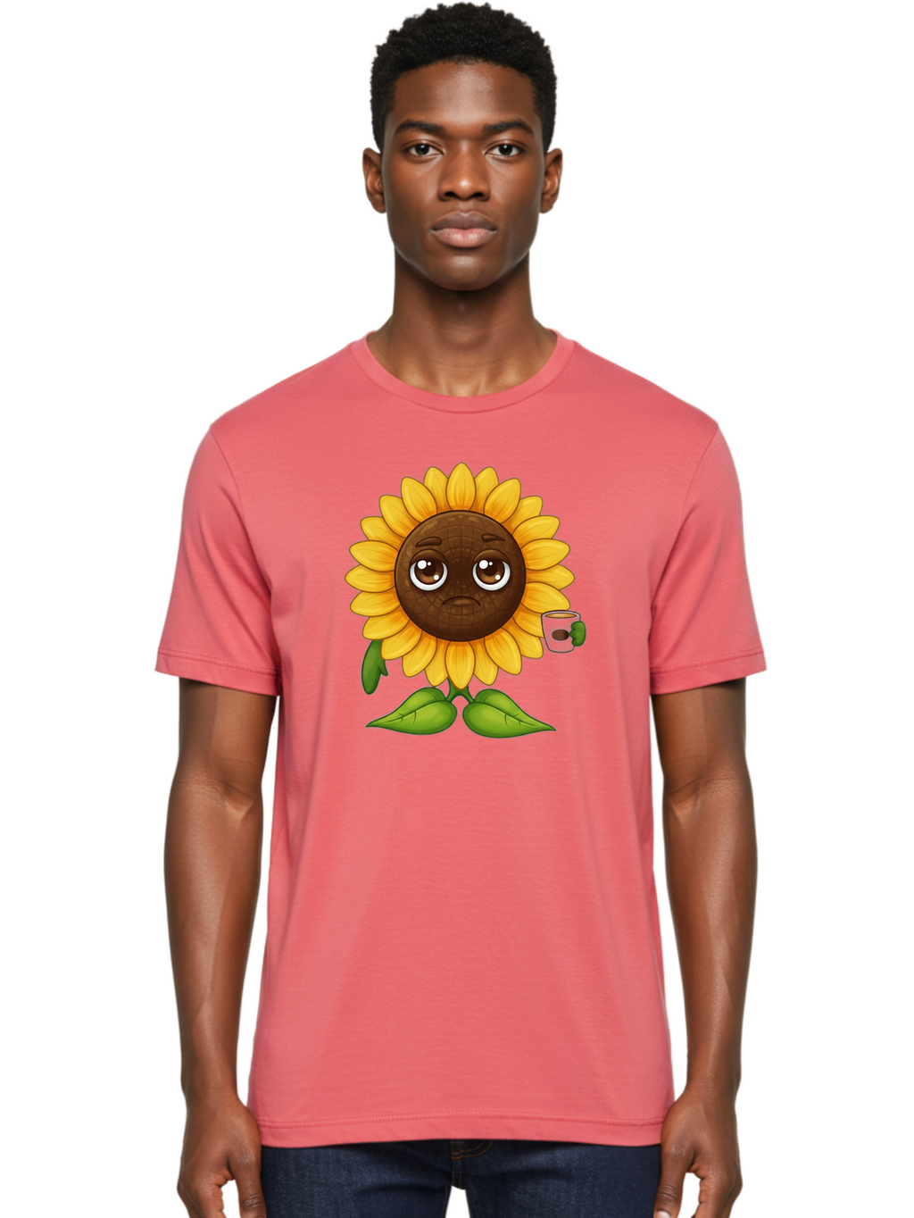 Sad-Sunflower-1 Men'S Graphic Tee, 100% Cotton, Comfortable Casual Summer Wear, Machine Washable, Vintage Camera, Old Camera, Antique Camera, Black Camera, Classic Photography, Photography Equipment, Nostalgic Device, Film Camera, Camera Art Bao843