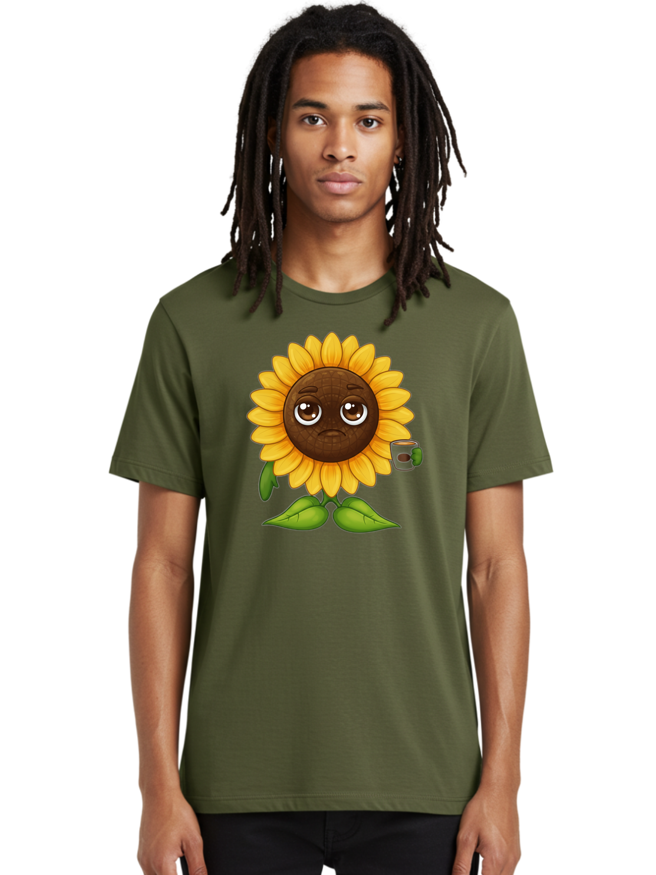 Sad-Sunflower-1 Men'S Graphic Tee, 100% Cotton, Comfortable Casual Summer Wear, Machine Washable, Vintage Camera, Old Camera, Antique Camera, Black Camera, Classic Photography, Photography Equipment, Nostalgic Device, Film Camera, Camera Art Bao843