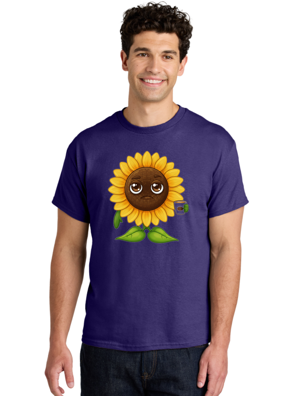 Sad-Sunflower-1 Men'S Graphic Tee, 100% Cotton, Comfortable Casual Summer Wear, Machine Washable, Vintage Camera, Old Camera, Antique Camera, Black Camera, Classic Photography, Photography Equipment, Nostalgic Device, Film Camera, Camera Art Bao843