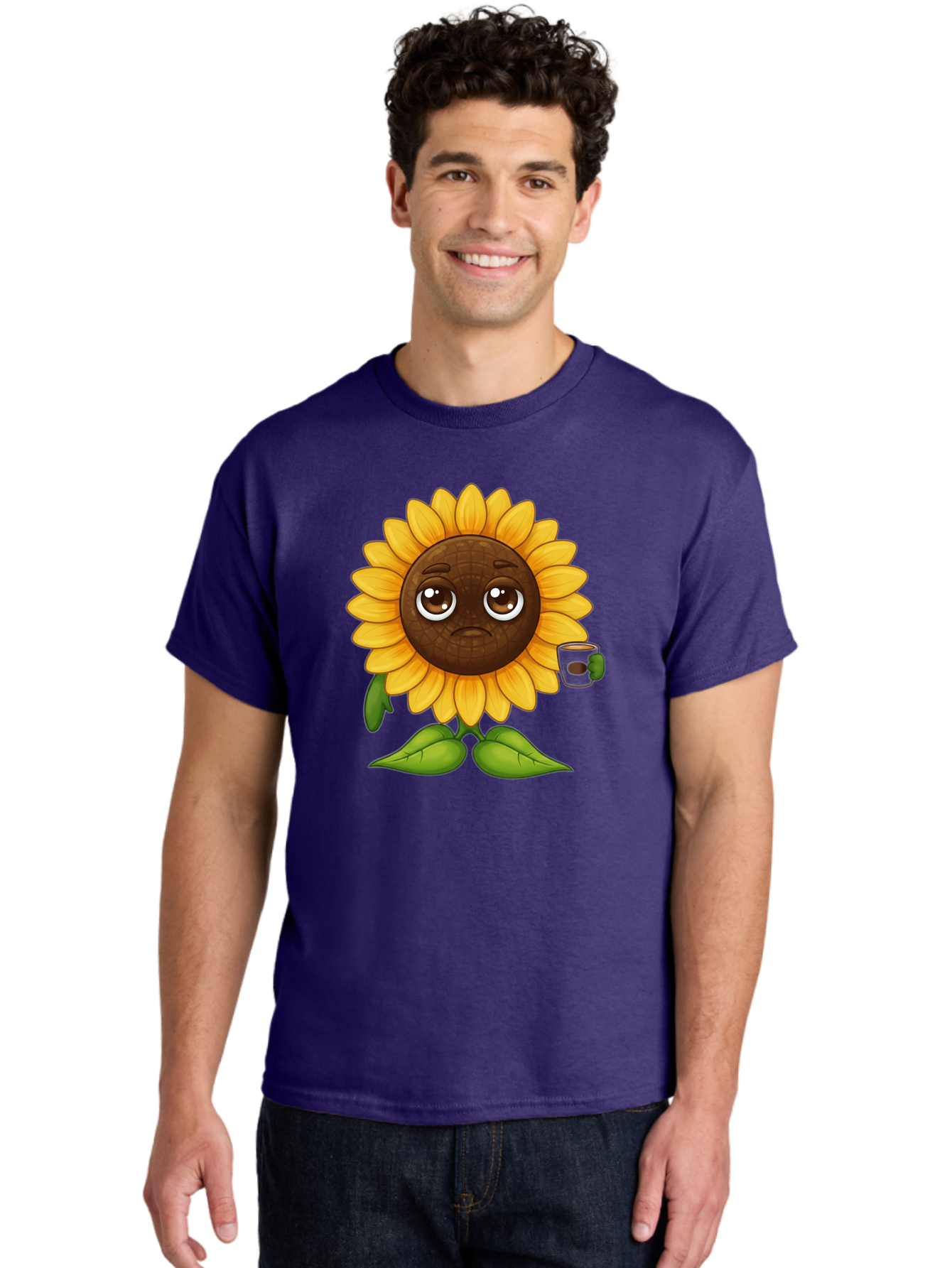 Sad-Sunflower-1 Men'S Graphic Tee, 100% Cotton, Comfortable Casual Summer Wear, Machine Washable, Vintage Camera, Old Camera, Antique Camera, Black Camera, Classic Photography, Photography Equipment, Nostalgic Device, Film Camera, Camera Art Bao843