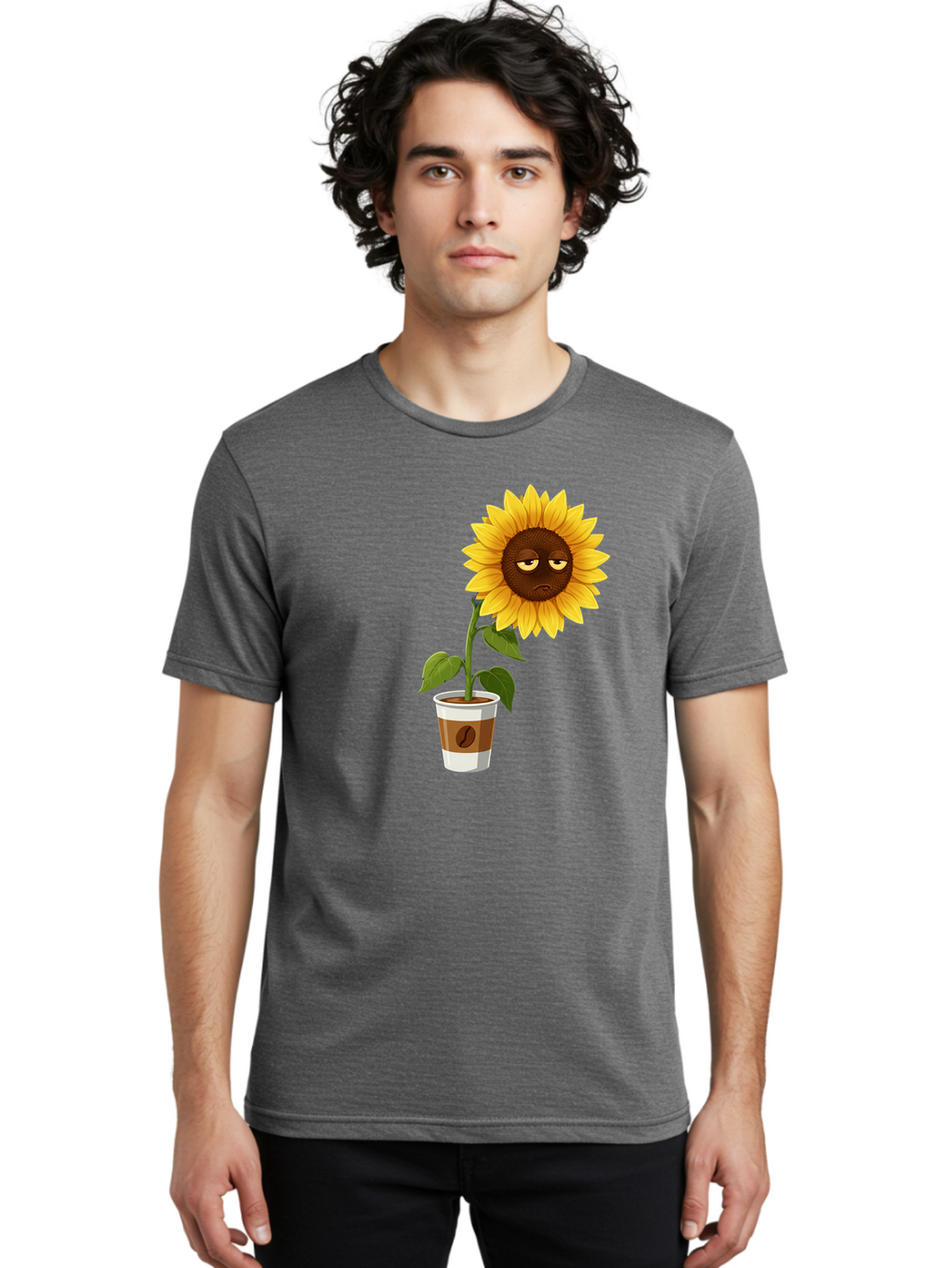 Sad-Sunflower-2 Men'S Graphic Tee, 100% Cotton, Comfortable Casual Summer Wear, Machine Washable, Vintage Camera, Old Camera, Antique Camera, Black Camera, Classic Photography, Photography Equipment, Nostalgic Device, Film Camera, Camera Art Bao844
