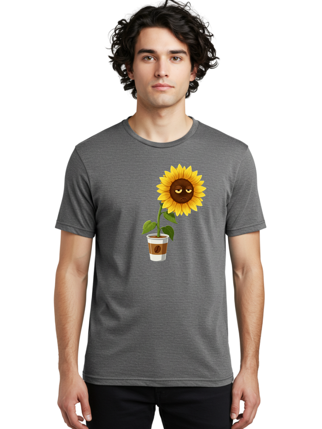 Sad-Sunflower-2 Men'S Graphic Tee, 100% Cotton, Comfortable Casual Summer Wear, Machine Washable, Vintage Camera, Old Camera, Antique Camera, Black Camera, Classic Photography, Photography Equipment, Nostalgic Device, Film Camera, Camera Art Bao844