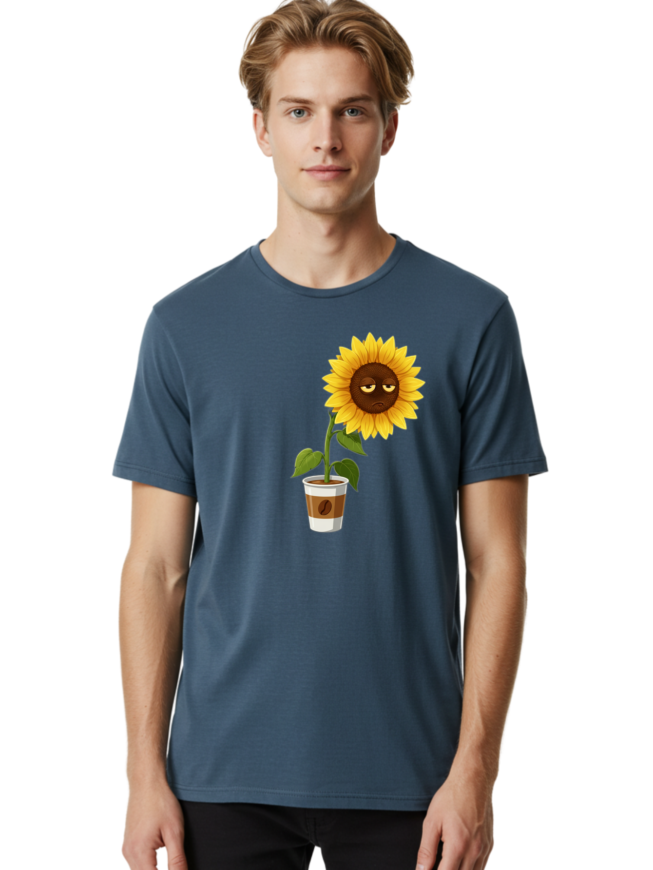 Sad-Sunflower-2 Men'S Graphic Tee, 100% Cotton, Comfortable Casual Summer Wear, Machine Washable, Vintage Camera, Old Camera, Antique Camera, Black Camera, Classic Photography, Photography Equipment, Nostalgic Device, Film Camera, Camera Art Bao844