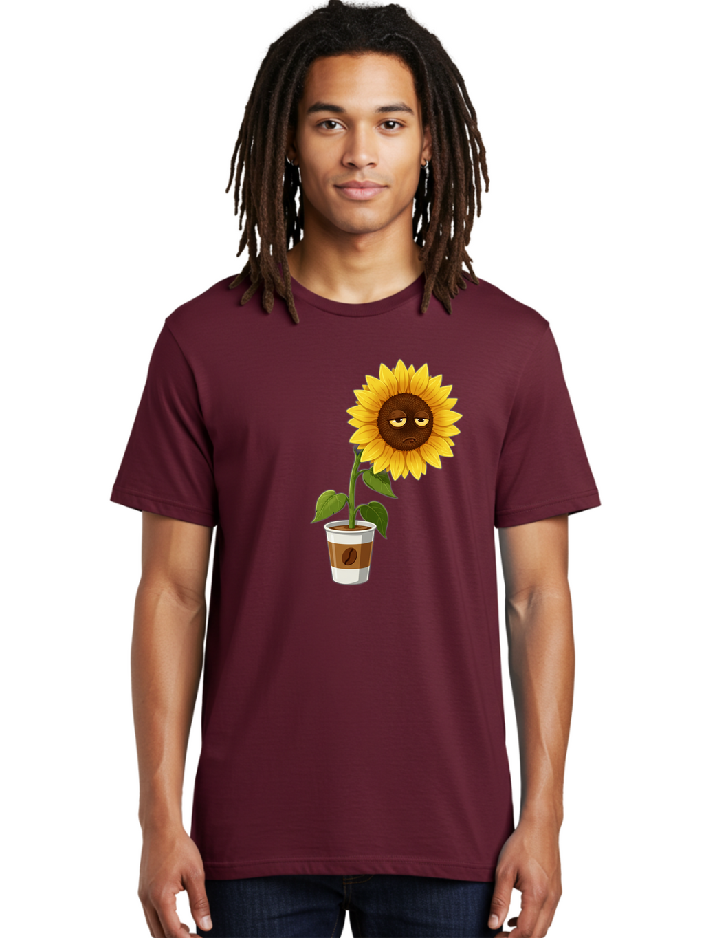 Sad-Sunflower-2 Men'S Graphic Tee, 100% Cotton, Comfortable Casual Summer Wear, Machine Washable, Vintage Camera, Old Camera, Antique Camera, Black Camera, Classic Photography, Photography Equipment, Nostalgic Device, Film Camera, Camera Art Bao844