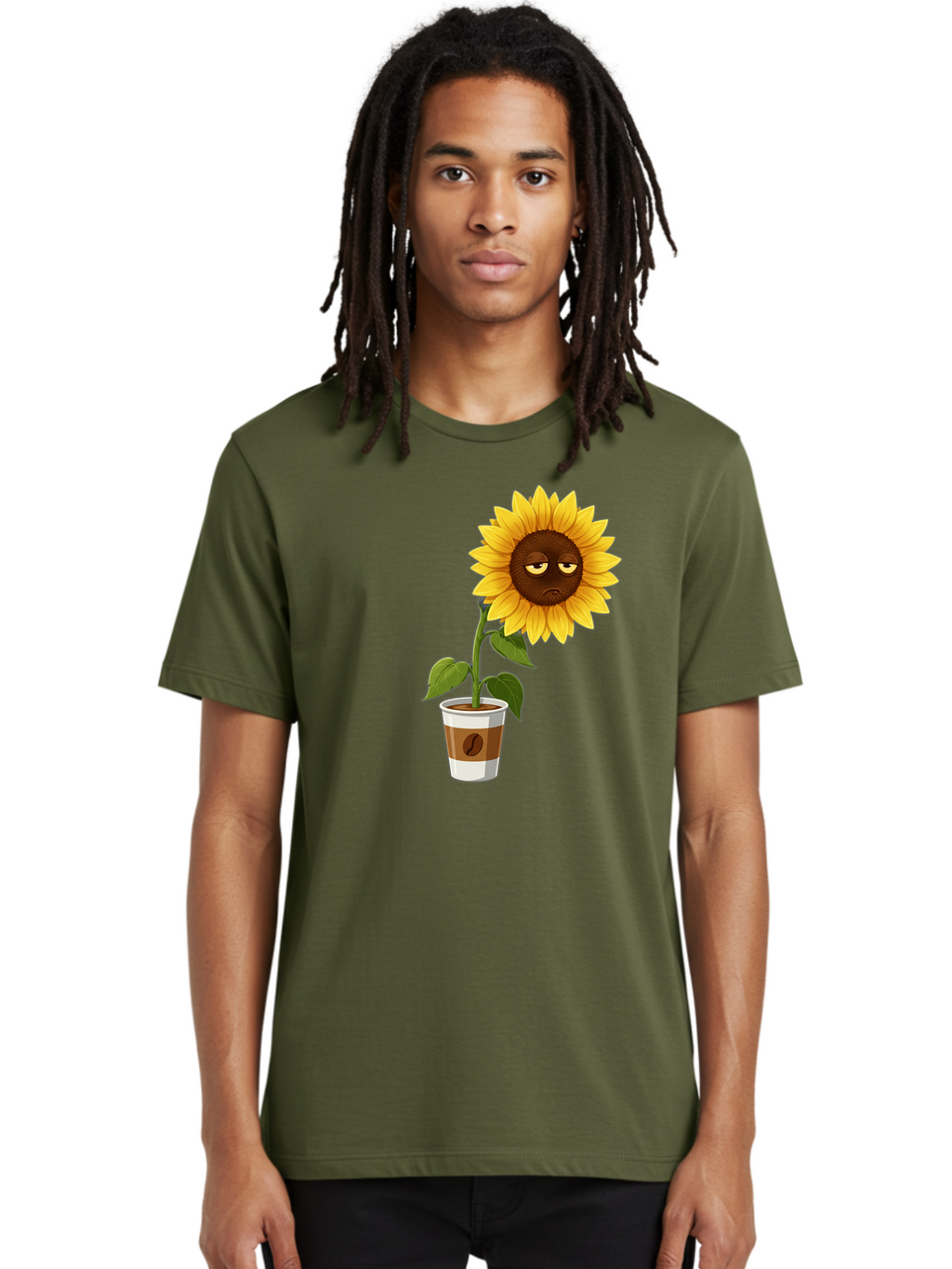 Sad-Sunflower-2 Men'S Graphic Tee, 100% Cotton, Comfortable Casual Summer Wear, Machine Washable, Vintage Camera, Old Camera, Antique Camera, Black Camera, Classic Photography, Photography Equipment, Nostalgic Device, Film Camera, Camera Art Bao844