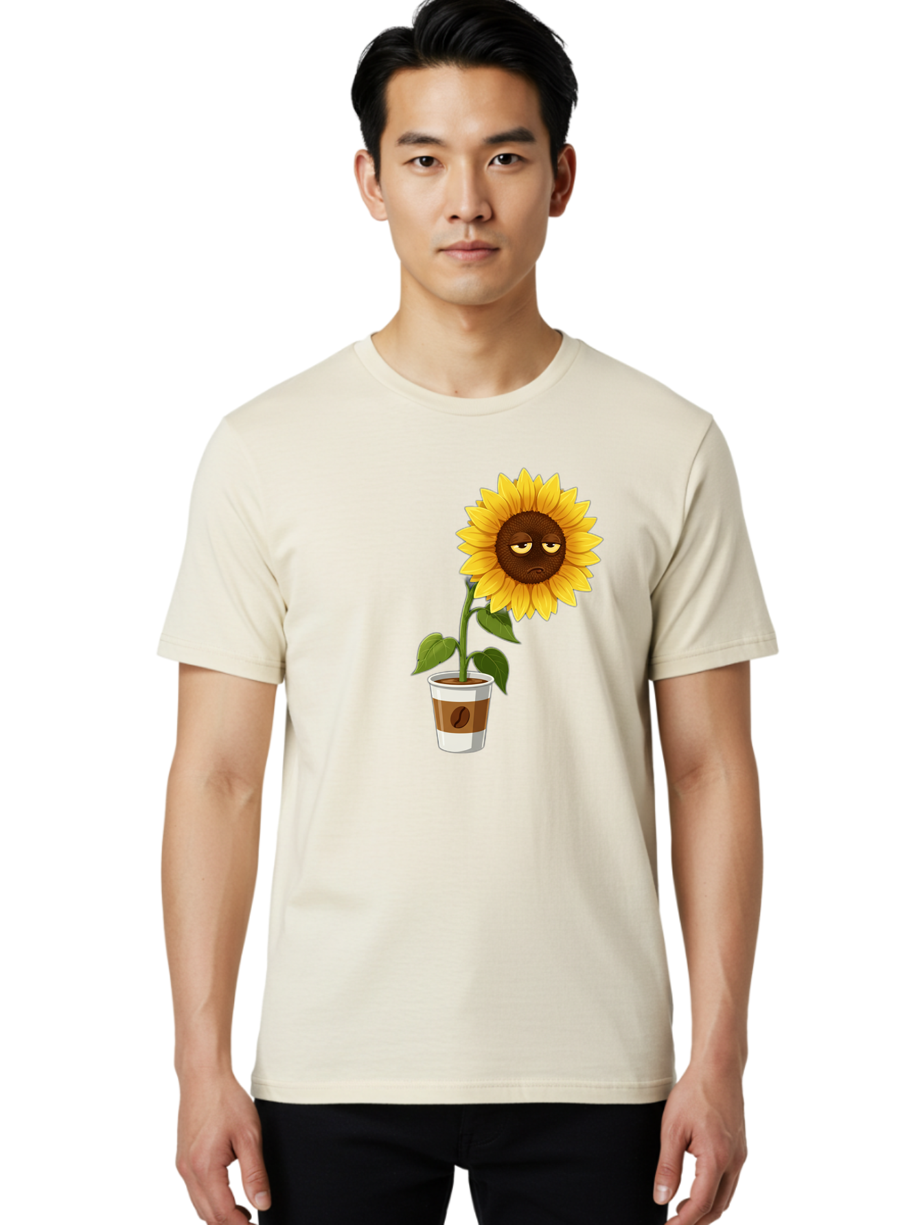Sad-Sunflower-2 Men'S Graphic Tee, 100% Cotton, Comfortable Casual Summer Wear, Machine Washable, Vintage Camera, Old Camera, Antique Camera, Black Camera, Classic Photography, Photography Equipment, Nostalgic Device, Film Camera, Camera Art Bao844