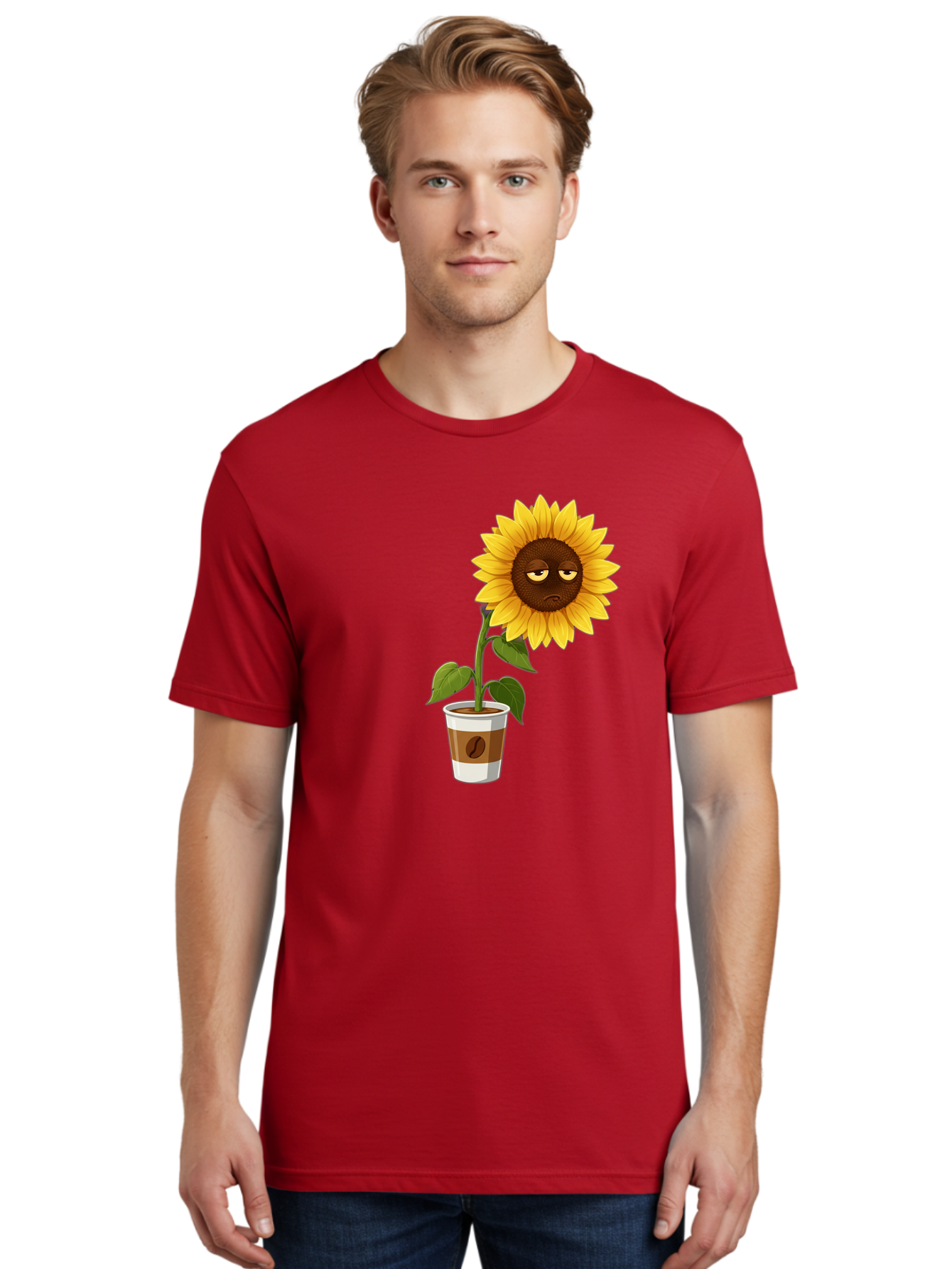 Sad-Sunflower-2 Men'S Graphic Tee, 100% Cotton, Comfortable Casual Summer Wear, Machine Washable, Vintage Camera, Old Camera, Antique Camera, Black Camera, Classic Photography, Photography Equipment, Nostalgic Device, Film Camera, Camera Art Bao844