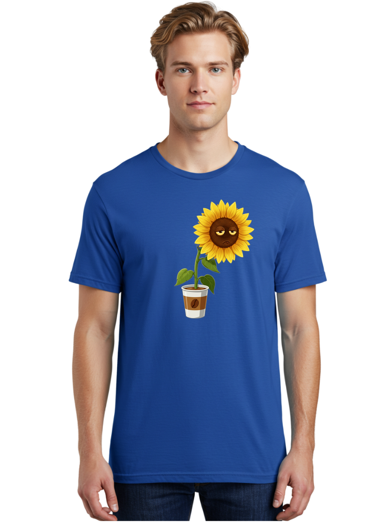 Sad-Sunflower-2 Men'S Graphic Tee, 100% Cotton, Comfortable Casual Summer Wear, Machine Washable, Vintage Camera, Old Camera, Antique Camera, Black Camera, Classic Photography, Photography Equipment, Nostalgic Device, Film Camera, Camera Art Bao844