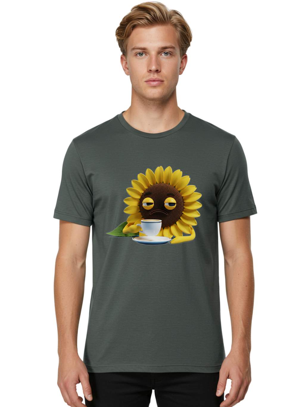 Sad-Sunflower Men'S Graphic Tee, 100% Cotton, Comfortable Casual Summer Wear, Machine Washable, Vintage Camera, Old Camera, Antique Camera, Black Camera, Classic Photography, Photography Equipment, Nostalgic Device, Film Camera, Camera Art Bao845