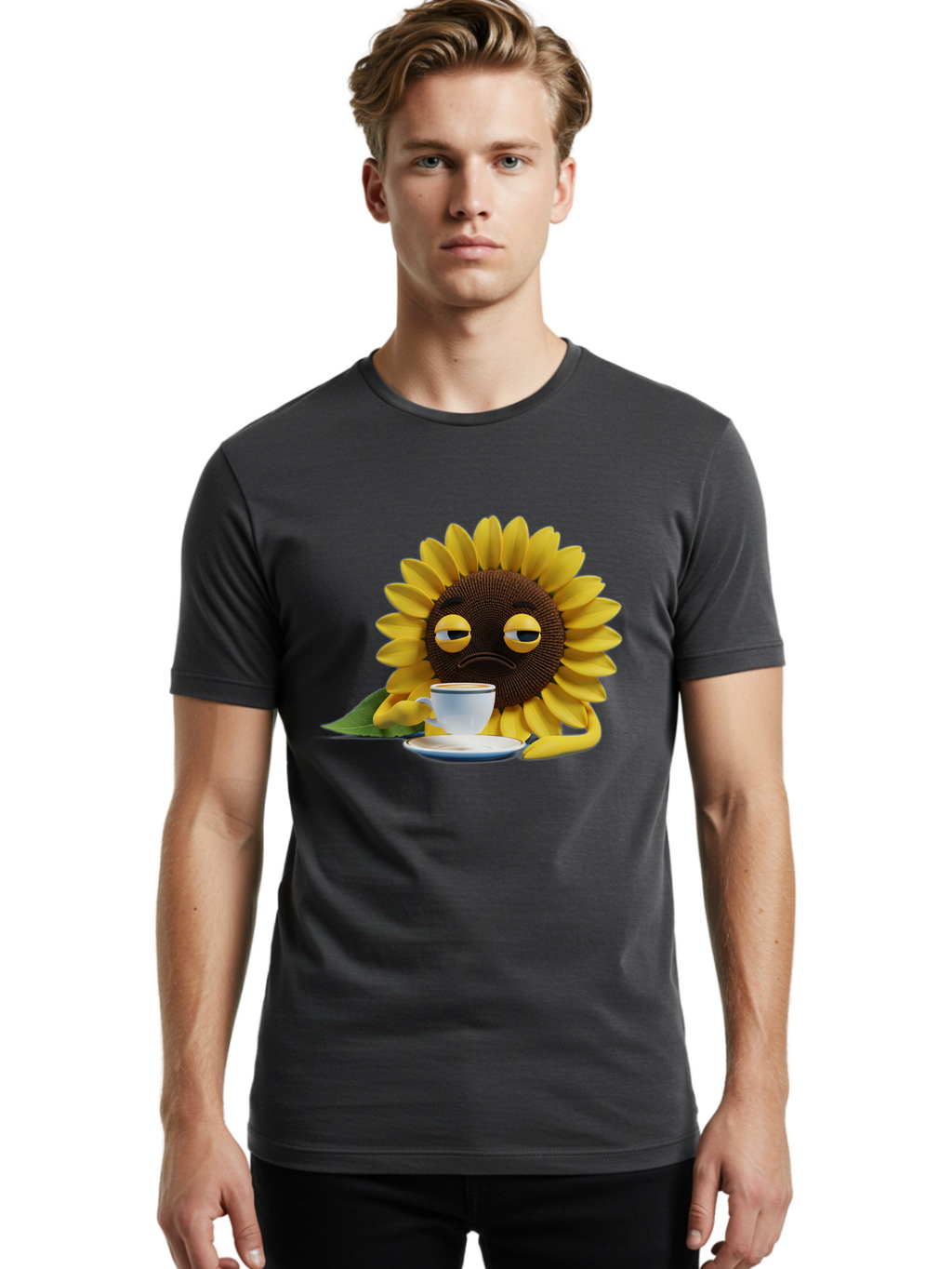 Sad-Sunflower Men'S Graphic Tee, 100% Cotton, Comfortable Casual Summer Wear, Machine Washable, Vintage Camera, Old Camera, Antique Camera, Black Camera, Classic Photography, Photography Equipment, Nostalgic Device, Film Camera, Camera Art Bao845