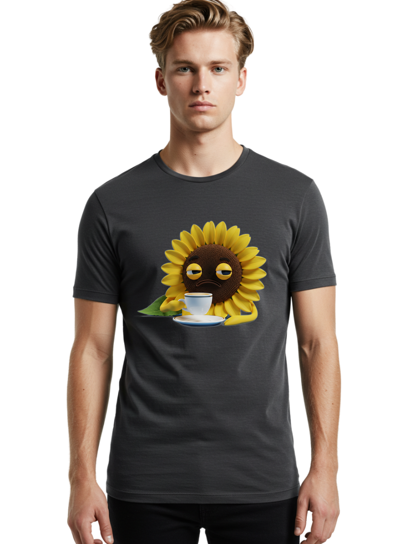 Sad-Sunflower Men'S Graphic Tee, 100% Cotton, Comfortable Casual Summer Wear, Machine Washable, Vintage Camera, Old Camera, Antique Camera, Black Camera, Classic Photography, Photography Equipment, Nostalgic Device, Film Camera, Camera Art Bao845