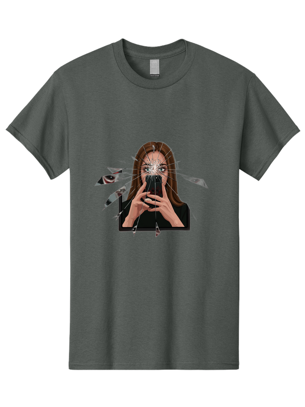 Shattered-Screen Men'S Graphic Tee, 100% Cotton, Comfortable Casual Summer Wear, Machine Washable, Vintage Camera, Old Camera, Antique Camera, Black Camera, Classic Photography, Photography Equipment, Nostalgic Device, Film Camera, Camera Art Bao855