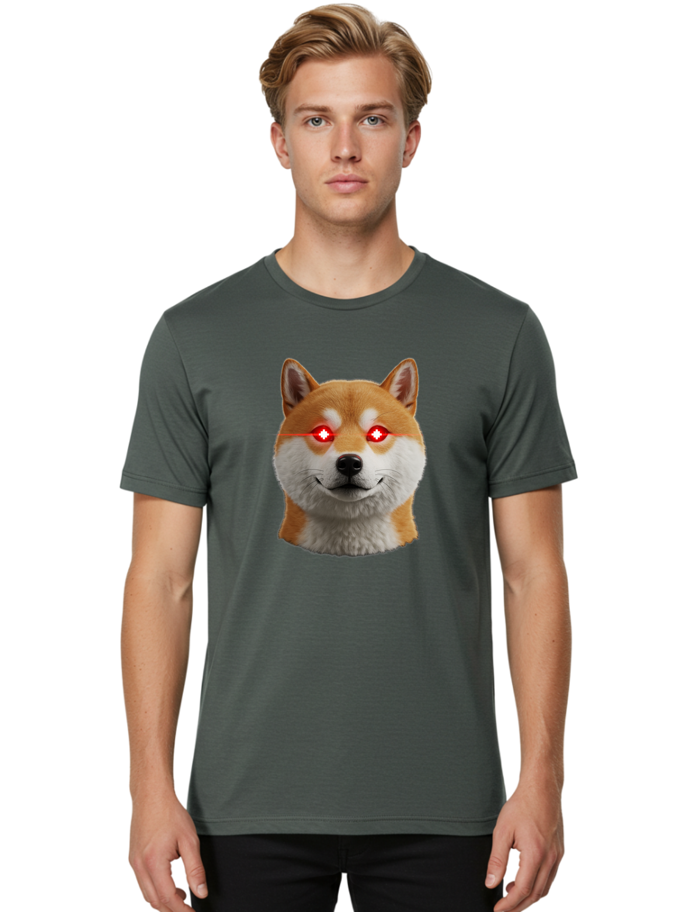 Shiba-Doge Men'S Graphic Tee, 100% Cotton, Comfortable Casual Summer Wear, Machine Washable, Vintage Camera, Old Camera, Antique Camera, Black Camera, Classic Photography, Photography Equipment, Nostalgic Device, Film Camera, Camera Art Bao859
