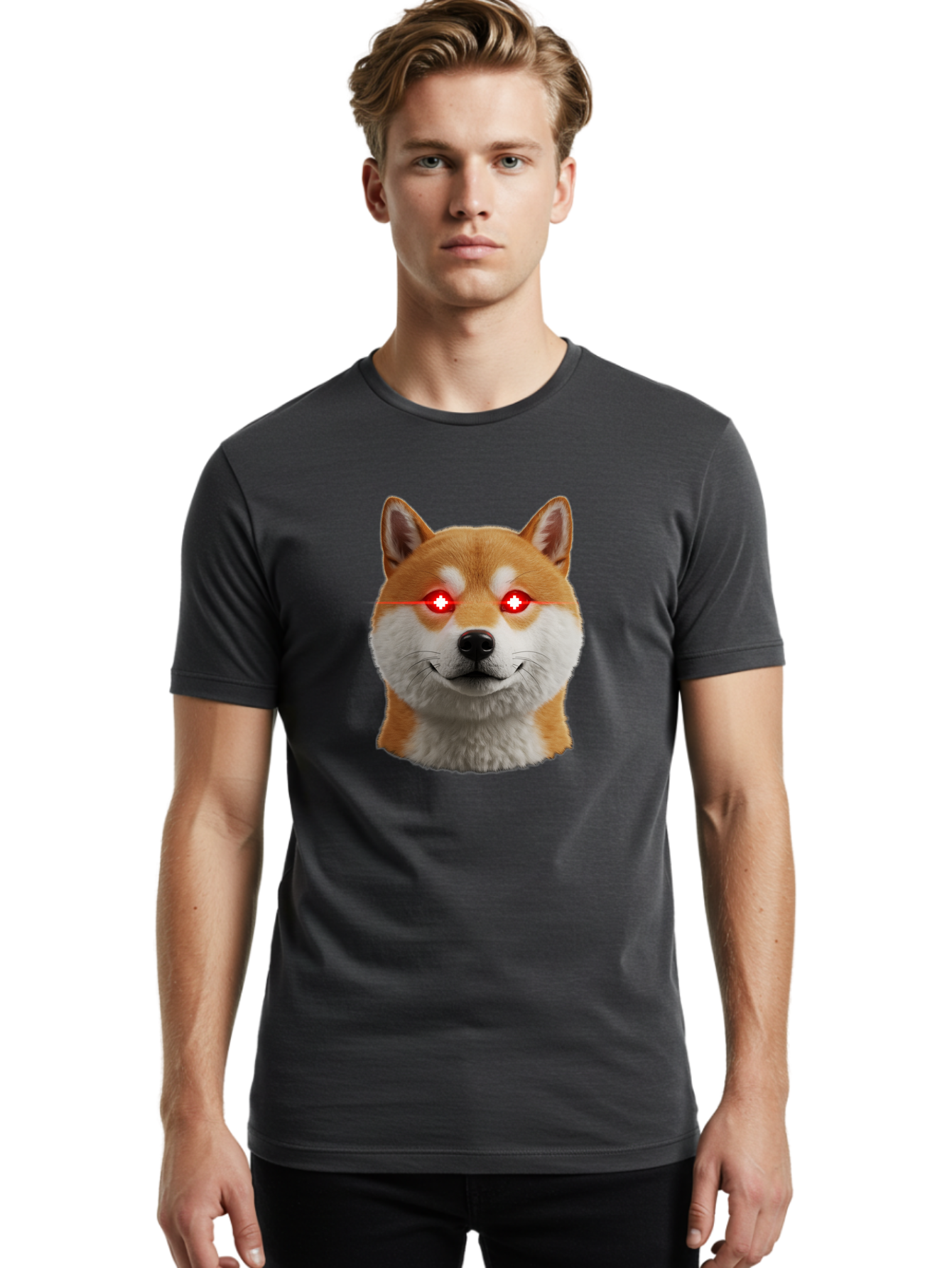 Shiba-Doge Men'S Graphic Tee, 100% Cotton, Comfortable Casual Summer Wear, Machine Washable, Vintage Camera, Old Camera, Antique Camera, Black Camera, Classic Photography, Photography Equipment, Nostalgic Device, Film Camera, Camera Art Bao859