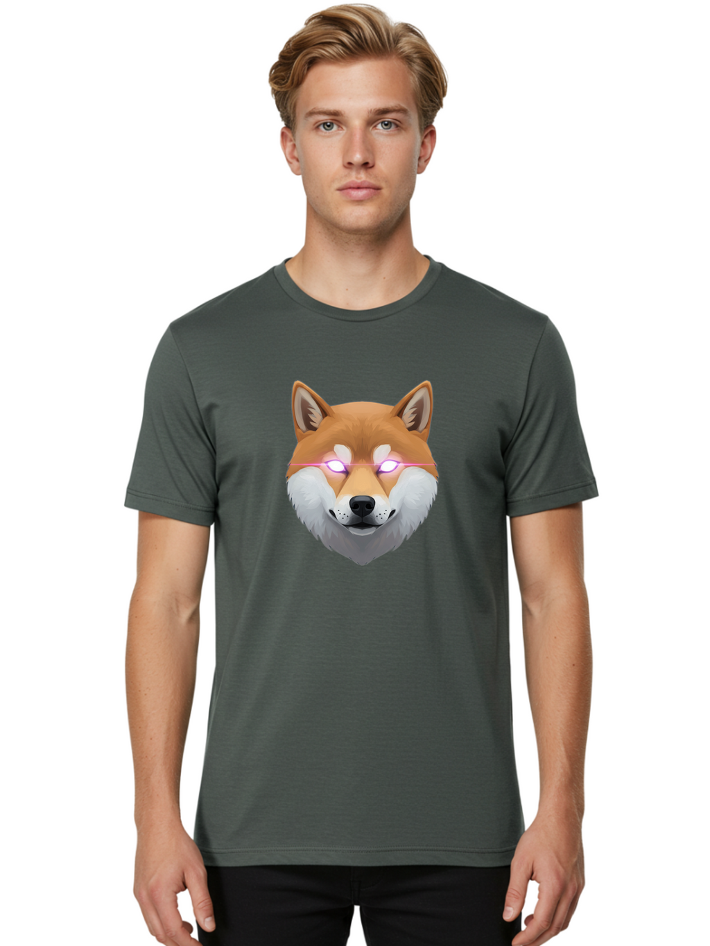 Shiba-Inu-1 Men'S Graphic Tee, 100% Cotton, Comfortable Casual Summer Wear, Machine Washable, Vintage Camera, Old Camera, Antique Camera, Black Camera, Classic Photography, Photography Equipment, Nostalgic Device, Film Camera, Camera Art Bao860