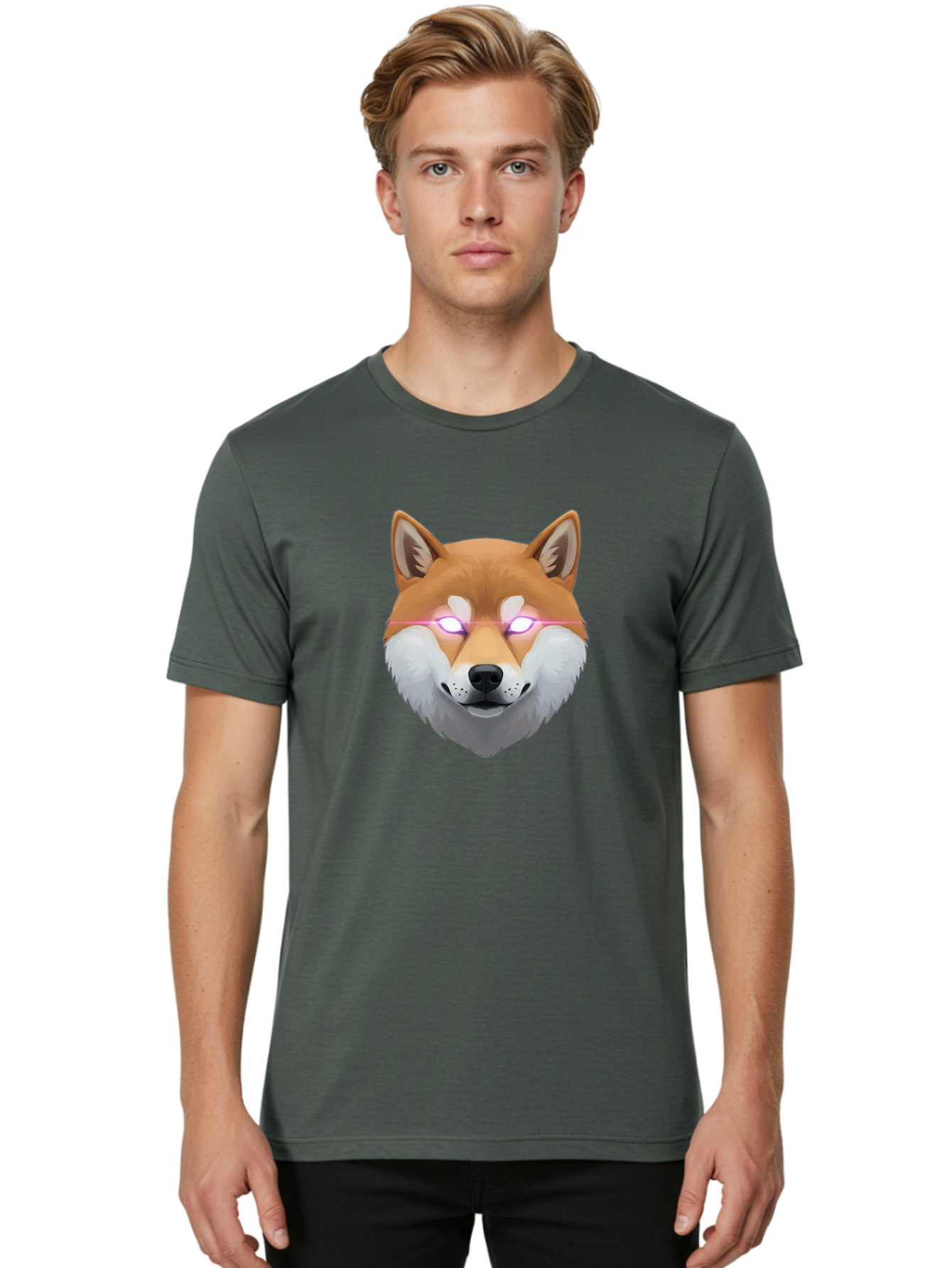 Shiba-Inu-1 Men'S Graphic Tee, 100% Cotton, Comfortable Casual Summer Wear, Machine Washable, Vintage Camera, Old Camera, Antique Camera, Black Camera, Classic Photography, Photography Equipment, Nostalgic Device, Film Camera, Camera Art Bao860