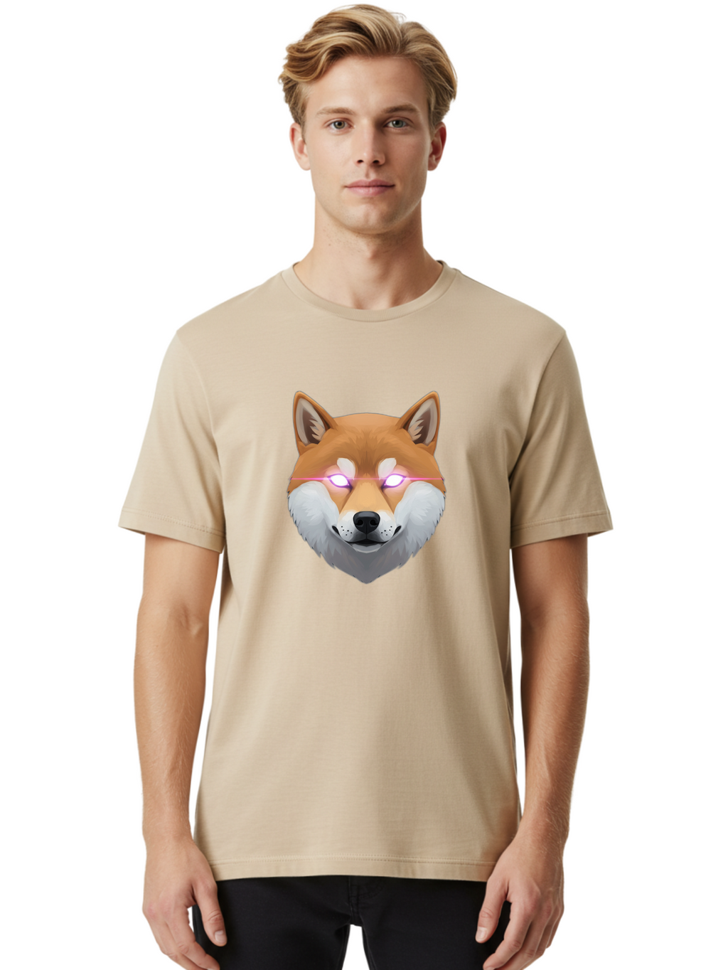 Shiba-Inu-1 Men'S Graphic Tee, 100% Cotton, Comfortable Casual Summer Wear, Machine Washable, Vintage Camera, Old Camera, Antique Camera, Black Camera, Classic Photography, Photography Equipment, Nostalgic Device, Film Camera, Camera Art Bao860