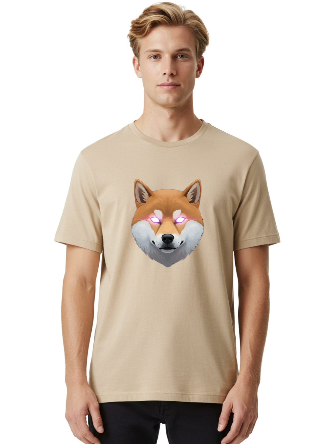 Shiba-Inu-1 Men'S Graphic Tee, 100% Cotton, Comfortable Casual Summer Wear, Machine Washable, Vintage Camera, Old Camera, Antique Camera, Black Camera, Classic Photography, Photography Equipment, Nostalgic Device, Film Camera, Camera Art Bao860