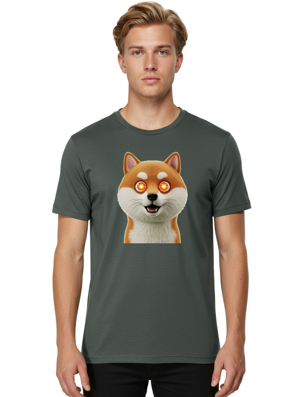 Shiba-Inu-2 Men'S Graphic Tee, 100% Cotton, Comfortable Casual Summer Wear, Machine Washable, Vintage Camera, Old Camera, Antique Camera, Black Camera, Classic Photography, Photography Equipment, Nostalgic Device, Film Camera, Camera Art Bao861