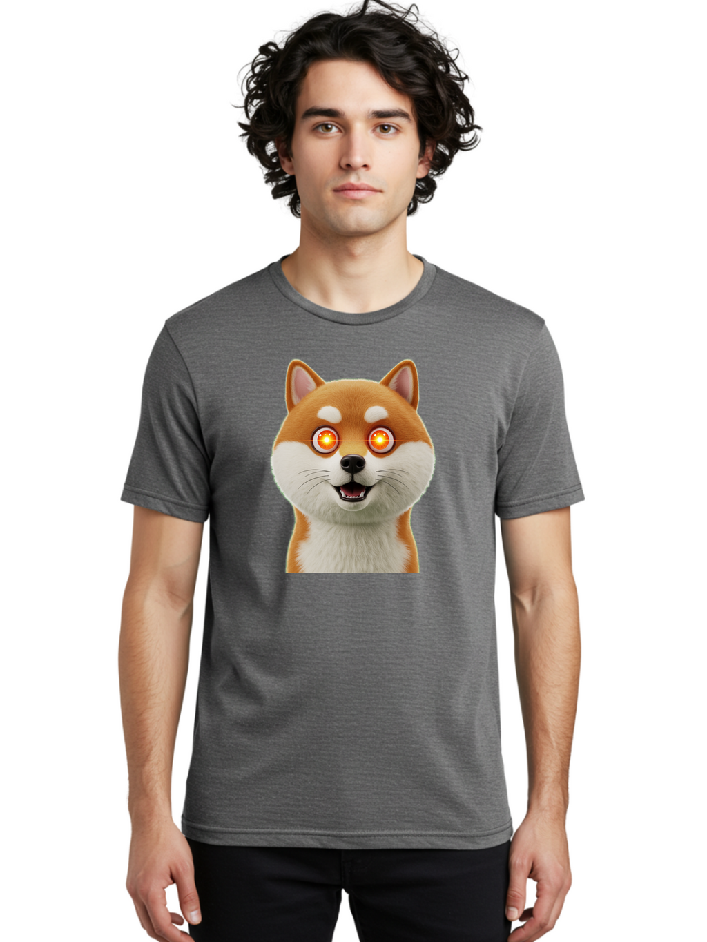 Shiba-Inu-2 Men'S Graphic Tee, 100% Cotton, Comfortable Casual Summer Wear, Machine Washable, Vintage Camera, Old Camera, Antique Camera, Black Camera, Classic Photography, Photography Equipment, Nostalgic Device, Film Camera, Camera Art Bao861