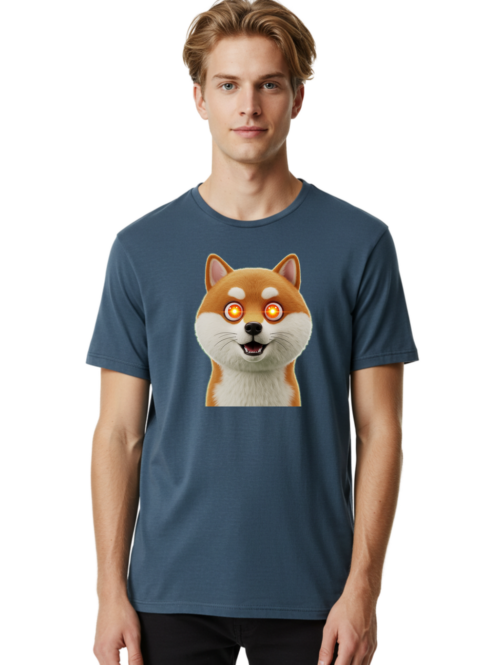 Shiba-Inu-2 Men'S Graphic Tee, 100% Cotton, Comfortable Casual Summer Wear, Machine Washable, Vintage Camera, Old Camera, Antique Camera, Black Camera, Classic Photography, Photography Equipment, Nostalgic Device, Film Camera, Camera Art Bao861