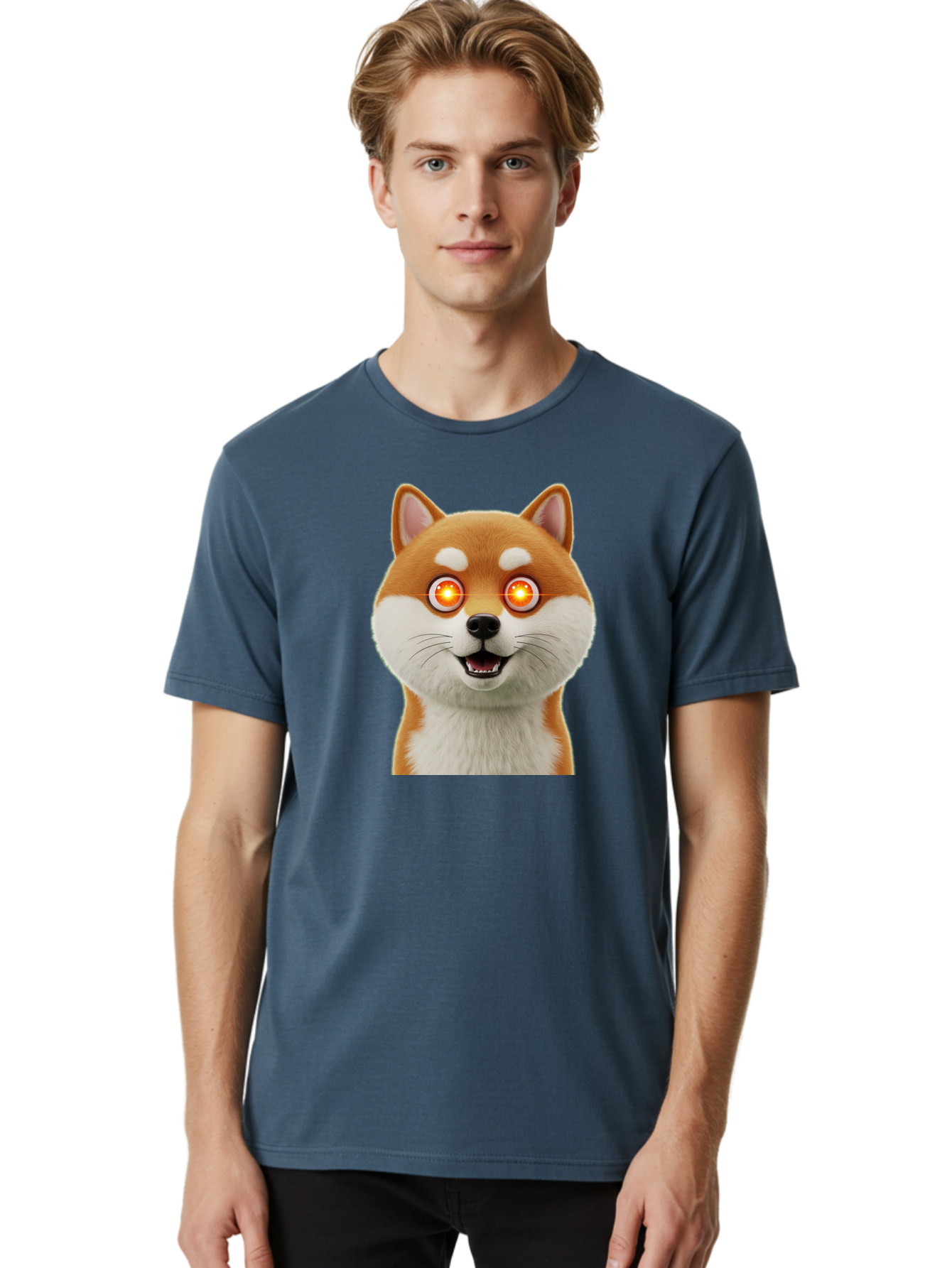 Shiba-Inu-2 Men'S Graphic Tee, 100% Cotton, Comfortable Casual Summer Wear, Machine Washable, Vintage Camera, Old Camera, Antique Camera, Black Camera, Classic Photography, Photography Equipment, Nostalgic Device, Film Camera, Camera Art Bao861