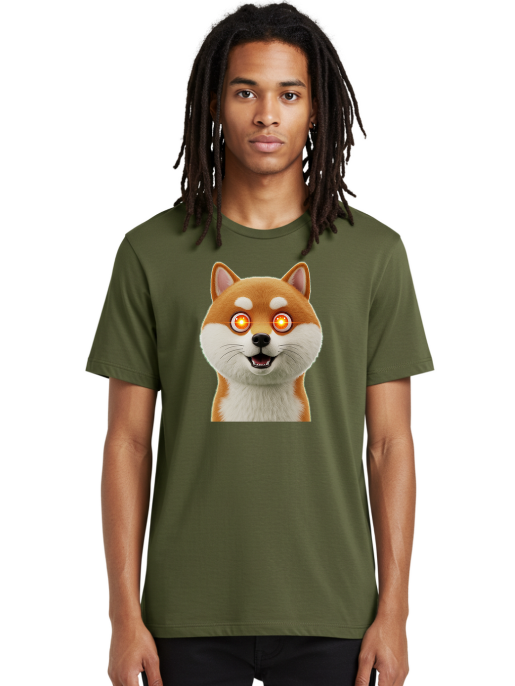 Shiba-Inu-2 Men'S Graphic Tee, 100% Cotton, Comfortable Casual Summer Wear, Machine Washable, Vintage Camera, Old Camera, Antique Camera, Black Camera, Classic Photography, Photography Equipment, Nostalgic Device, Film Camera, Camera Art Bao861