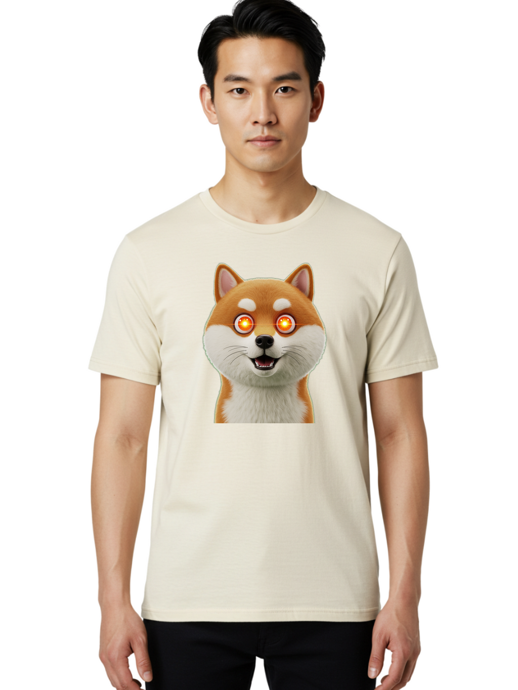 Shiba-Inu-2 Men'S Graphic Tee, 100% Cotton, Comfortable Casual Summer Wear, Machine Washable, Vintage Camera, Old Camera, Antique Camera, Black Camera, Classic Photography, Photography Equipment, Nostalgic Device, Film Camera, Camera Art Bao861