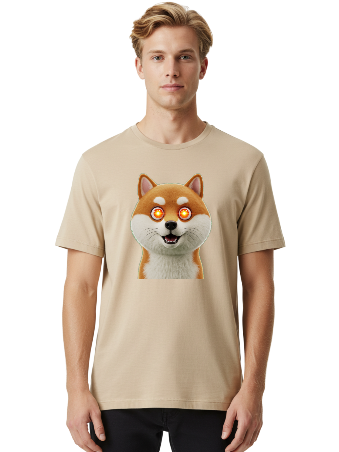 Shiba-Inu-2 Men'S Graphic Tee, 100% Cotton, Comfortable Casual Summer Wear, Machine Washable, Vintage Camera, Old Camera, Antique Camera, Black Camera, Classic Photography, Photography Equipment, Nostalgic Device, Film Camera, Camera Art Bao861