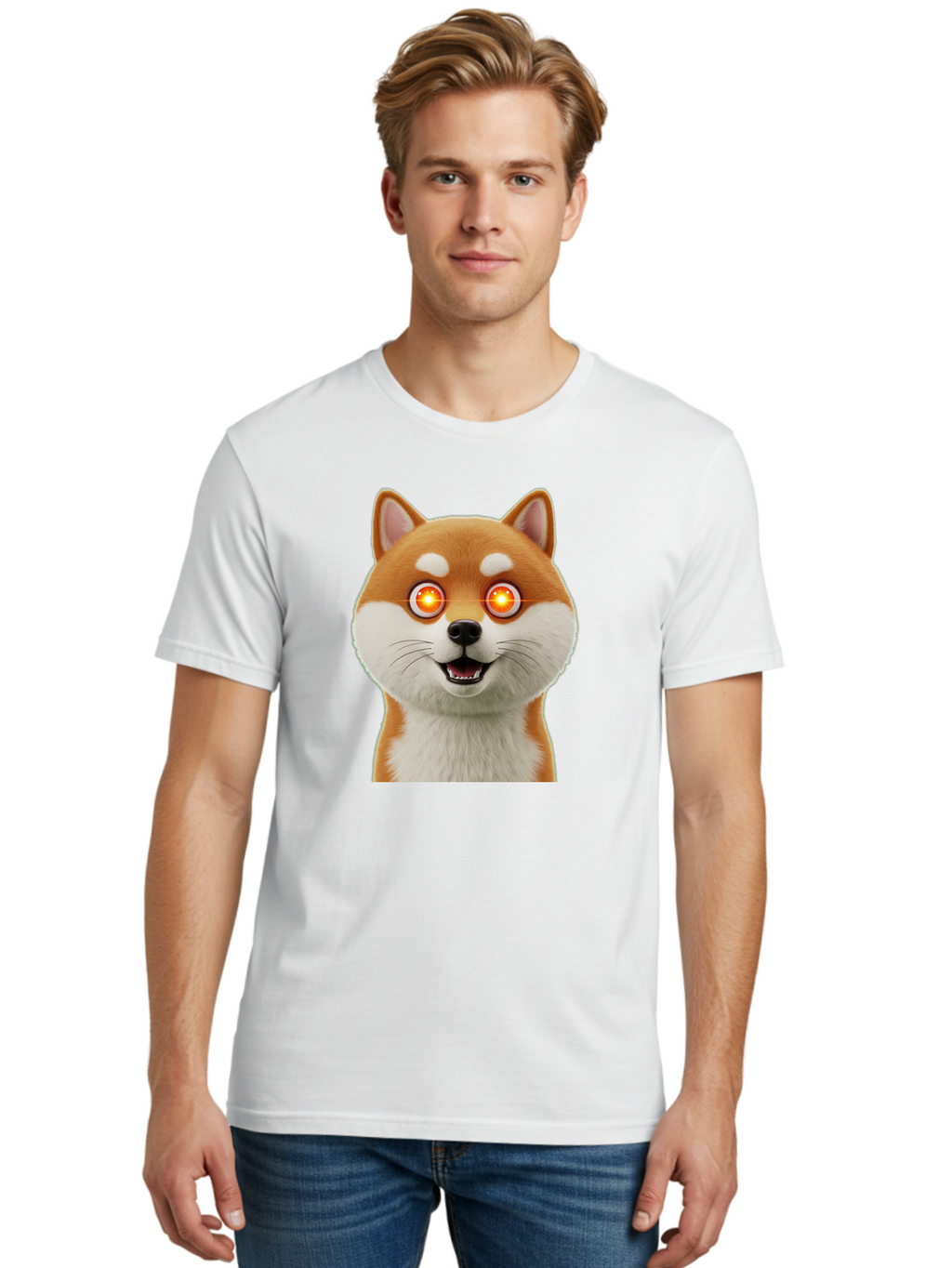 Shiba-Inu-2 Men'S Graphic Tee, 100% Cotton, Comfortable Casual Summer Wear, Machine Washable, Vintage Camera, Old Camera, Antique Camera, Black Camera, Classic Photography, Photography Equipment, Nostalgic Device, Film Camera, Camera Art Bao861