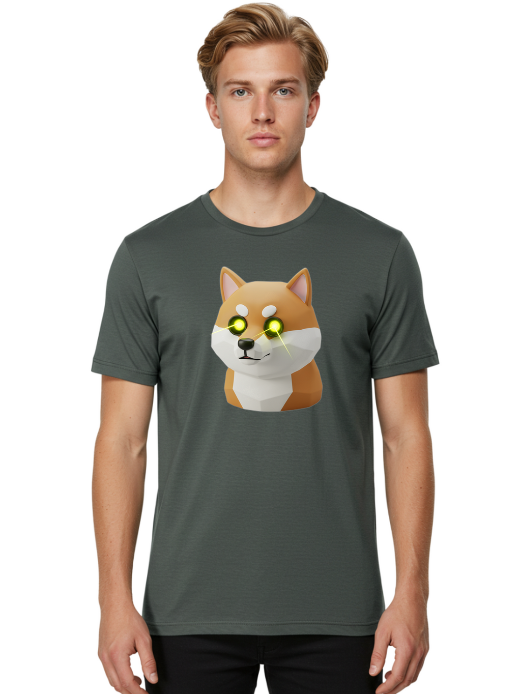 Shiba-Inu-3 Men'S Graphic Tee, 100% Cotton, Comfortable Casual Summer Wear, Machine Washable, Vintage Camera, Old Camera, Antique Camera, Black Camera, Classic Photography, Photography Equipment, Nostalgic Device, Film Camera, Camera Art Bao862