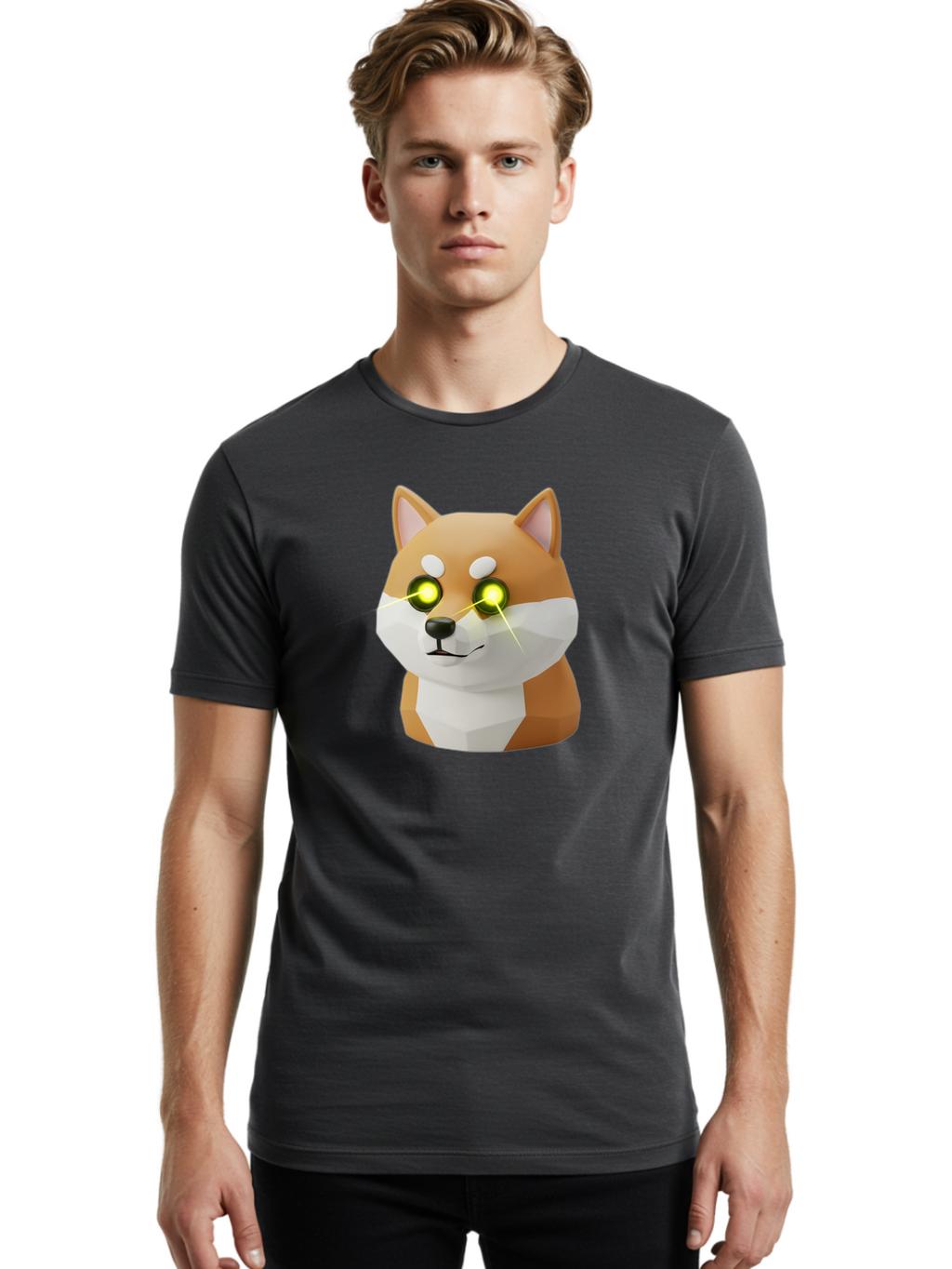 Shiba-Inu-3 Men'S Graphic Tee, 100% Cotton, Comfortable Casual Summer Wear, Machine Washable, Vintage Camera, Old Camera, Antique Camera, Black Camera, Classic Photography, Photography Equipment, Nostalgic Device, Film Camera, Camera Art Bao862