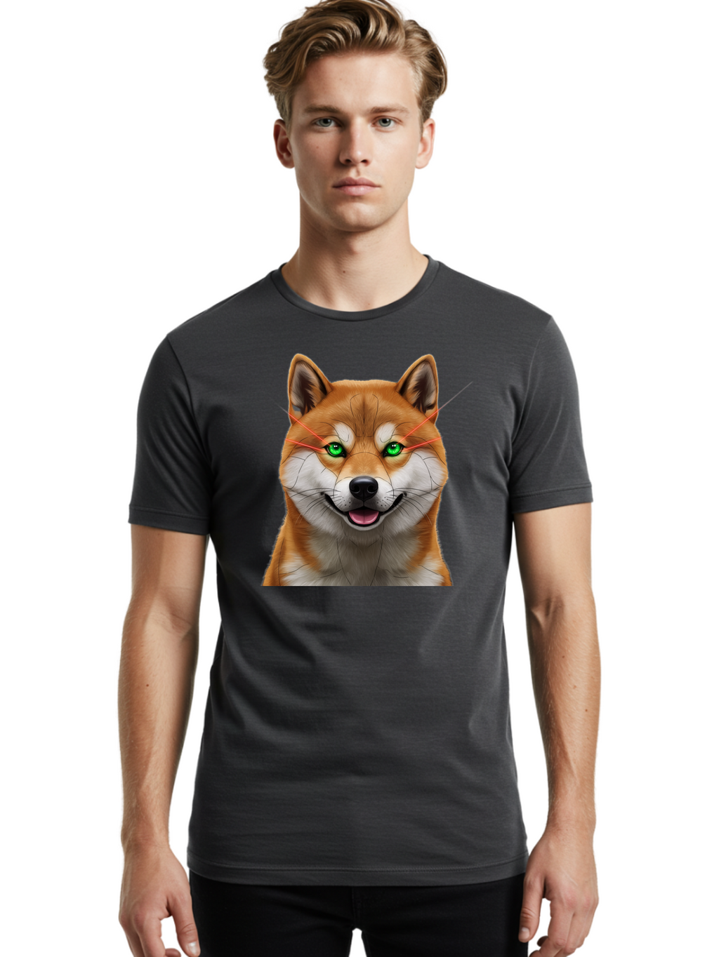 Shiba-Inu-4 Men'S Graphic Tee, 100% Cotton, Comfortable Casual Summer Wear, Machine Washable, Vintage Camera, Old Camera, Antique Camera, Black Camera, Classic Photography, Photography Equipment, Nostalgic Device, Film Camera, Camera Art Bao863