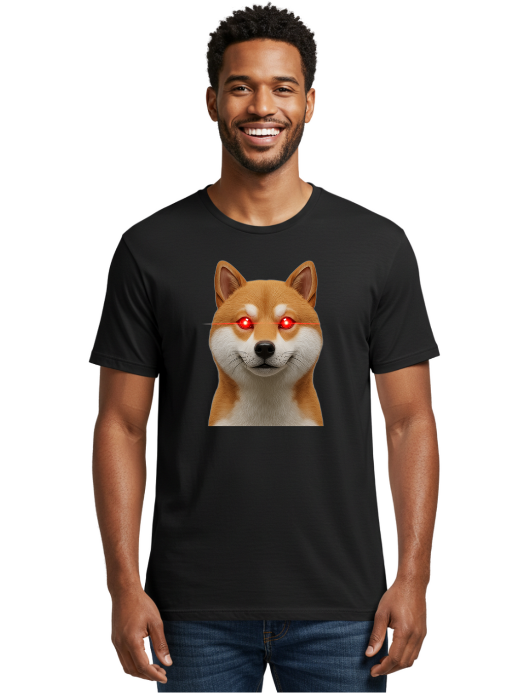 Shiba-Inu-Doge Men'S Graphic Tee, 100% Cotton, Comfortable Casual Summer Wear, Machine Washable, Vintage Camera, Old Camera, Antique Camera, Black Camera, Classic Photography, Photography Equipment, Nostalgic Device, Film Camera, Camera Art Bao864