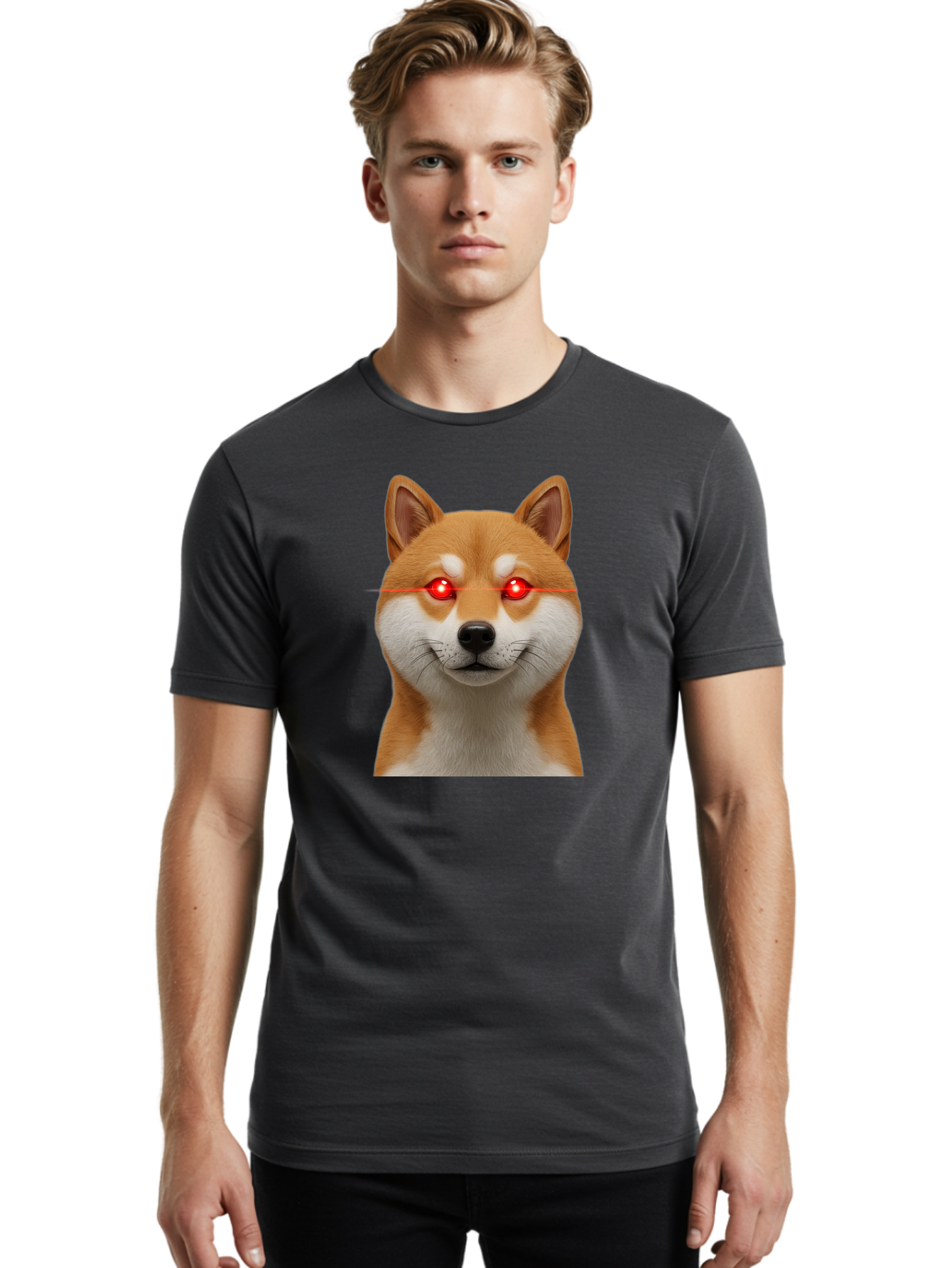 Shiba-Inu-Doge Men'S Graphic Tee, 100% Cotton, Comfortable Casual Summer Wear, Machine Washable, Vintage Camera, Old Camera, Antique Camera, Black Camera, Classic Photography, Photography Equipment, Nostalgic Device, Film Camera, Camera Art Bao864