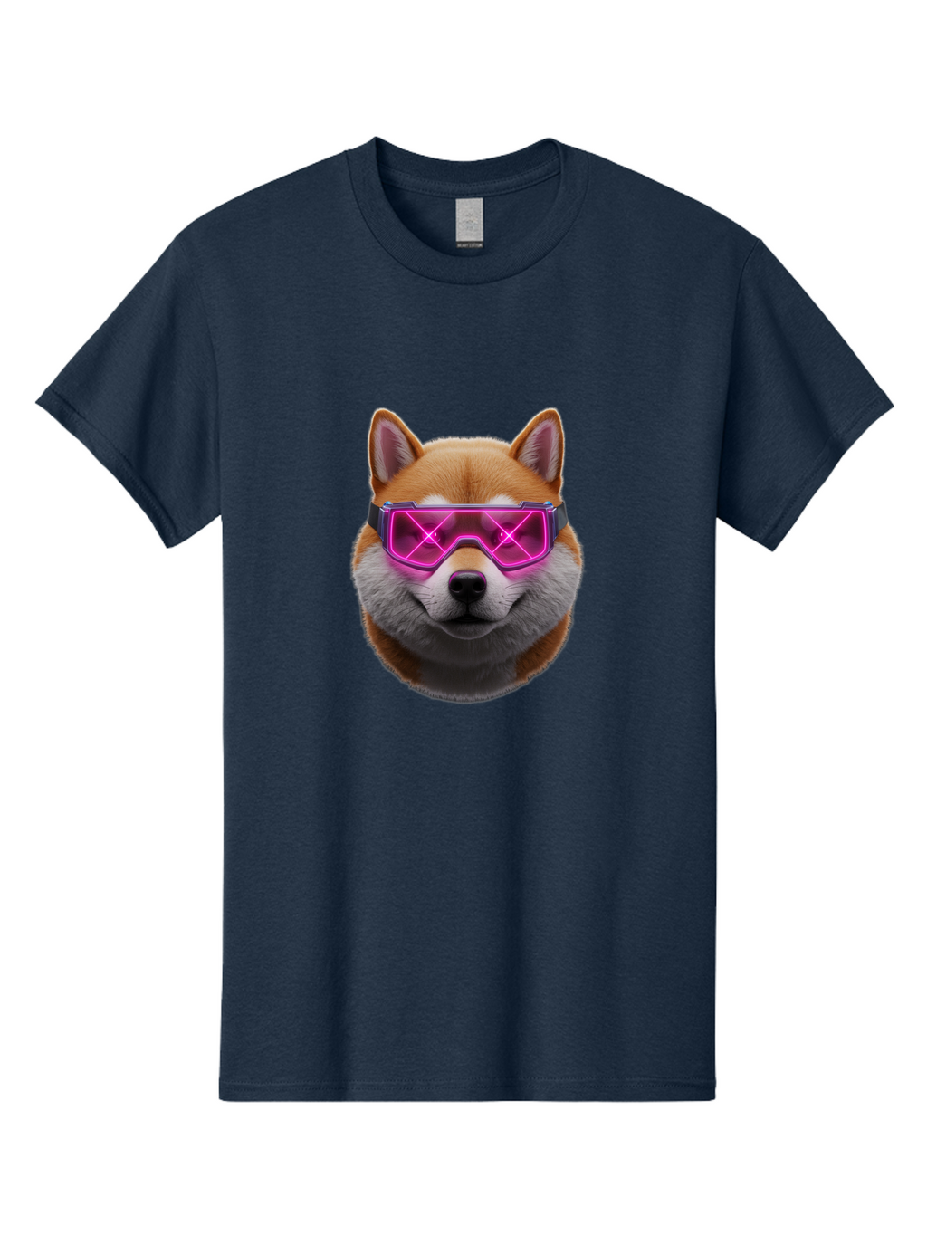 Shiba-Inu-With-Neon-Glasses Men'S Graphic Tee, 100% Cotton, Comfortable Casual Summer Wear, Machine Washable, Vintage Camera, Old Camera, Antique Camera, Black Camera, Classic Photography, Photography Equipment, Nostalgic Device, Film Camera, Bao865